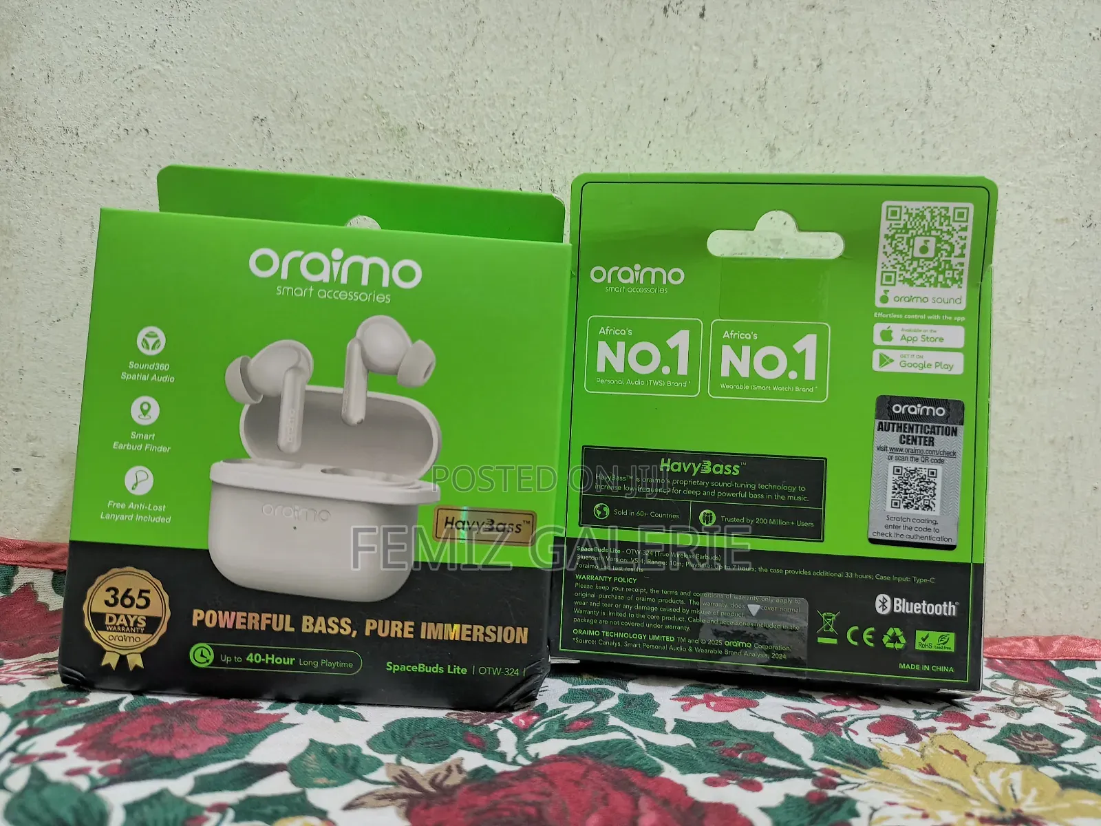 Oraimo Spacebuds Lite Sound360 Anti-Lost True Wireless Earbuds