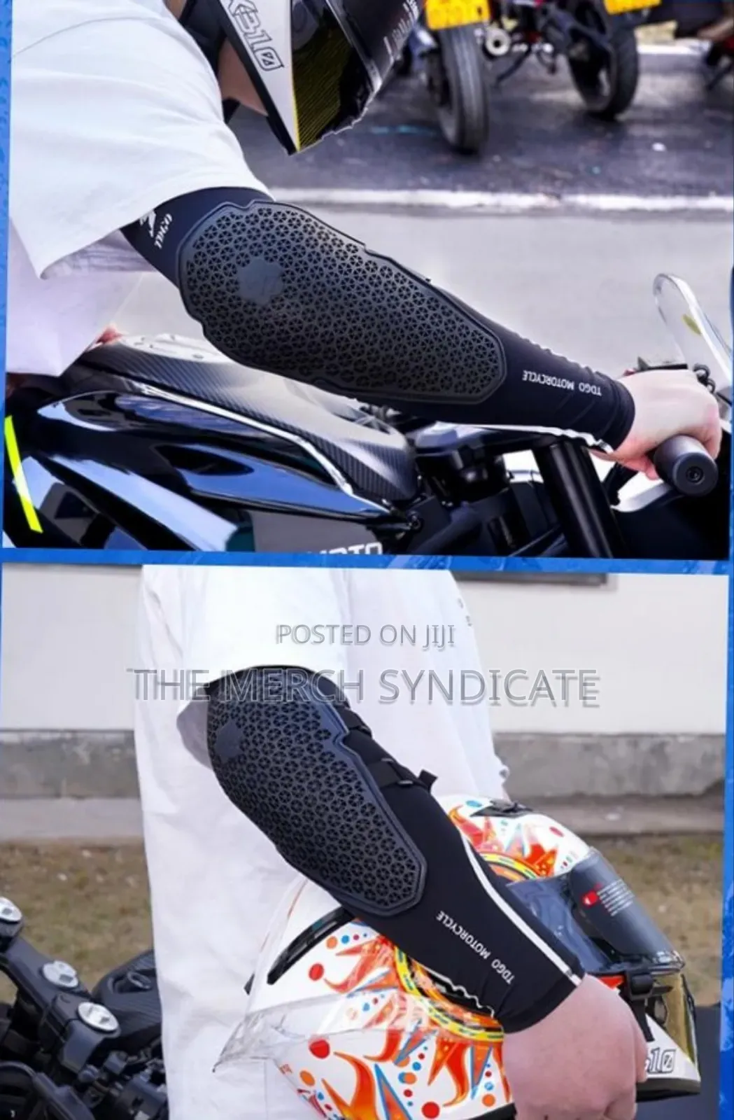 Motorcycle Riding Elbow Ce Armour Sleeve / Sun Protector
