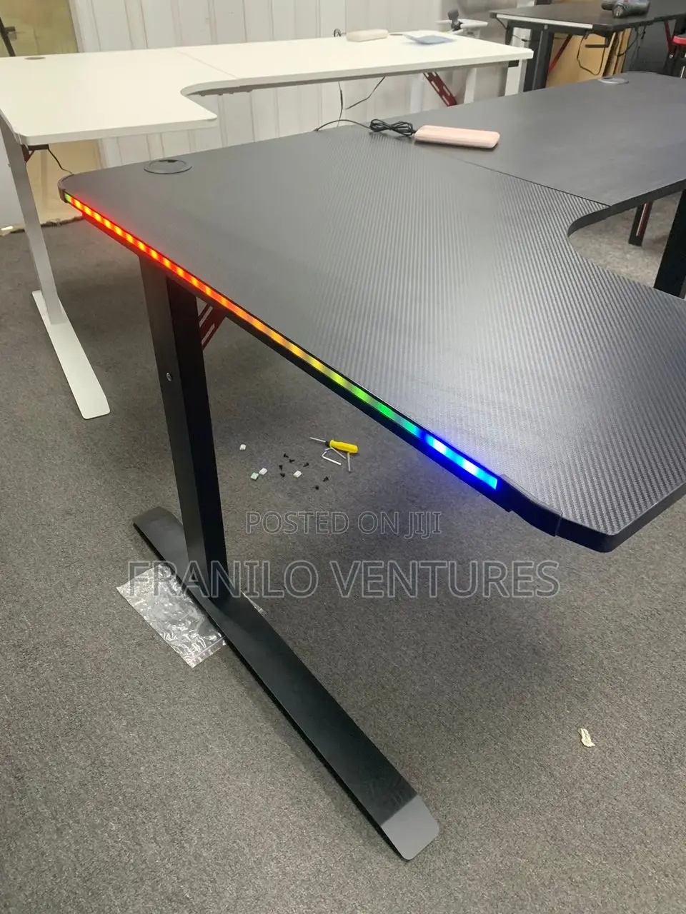 L- Shaped RGB Gaming/Computer Desk
