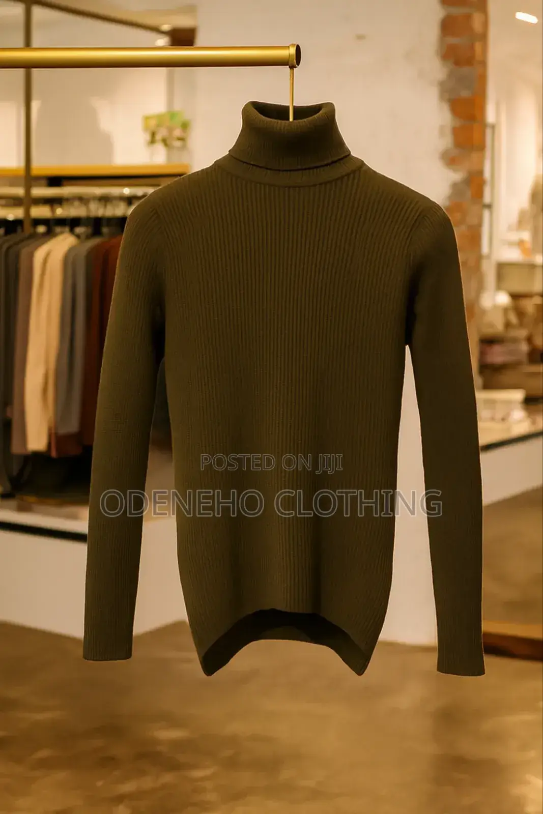 Wine And Army Green Turtle Neck For Unisex