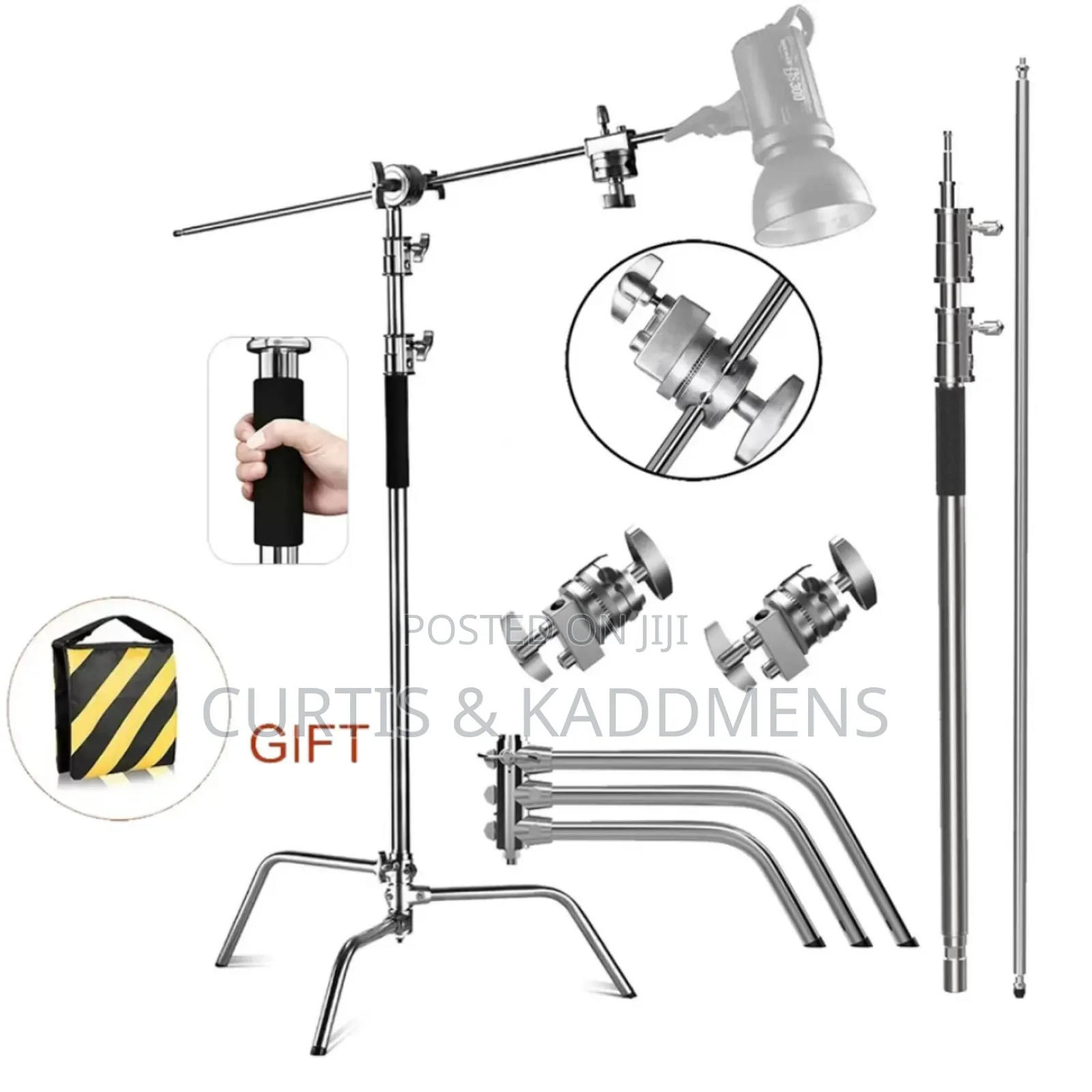 C Stand Heavy Duty For Photo/Video (Upto 20kg Payload) With Sand Bag