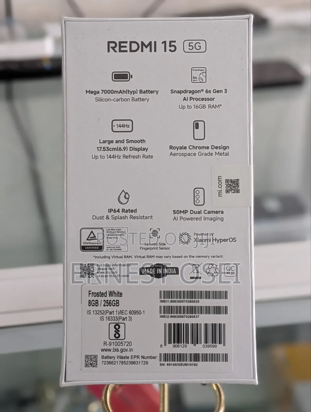 New Xiaomi Redmi 15 5G 256 GB Red