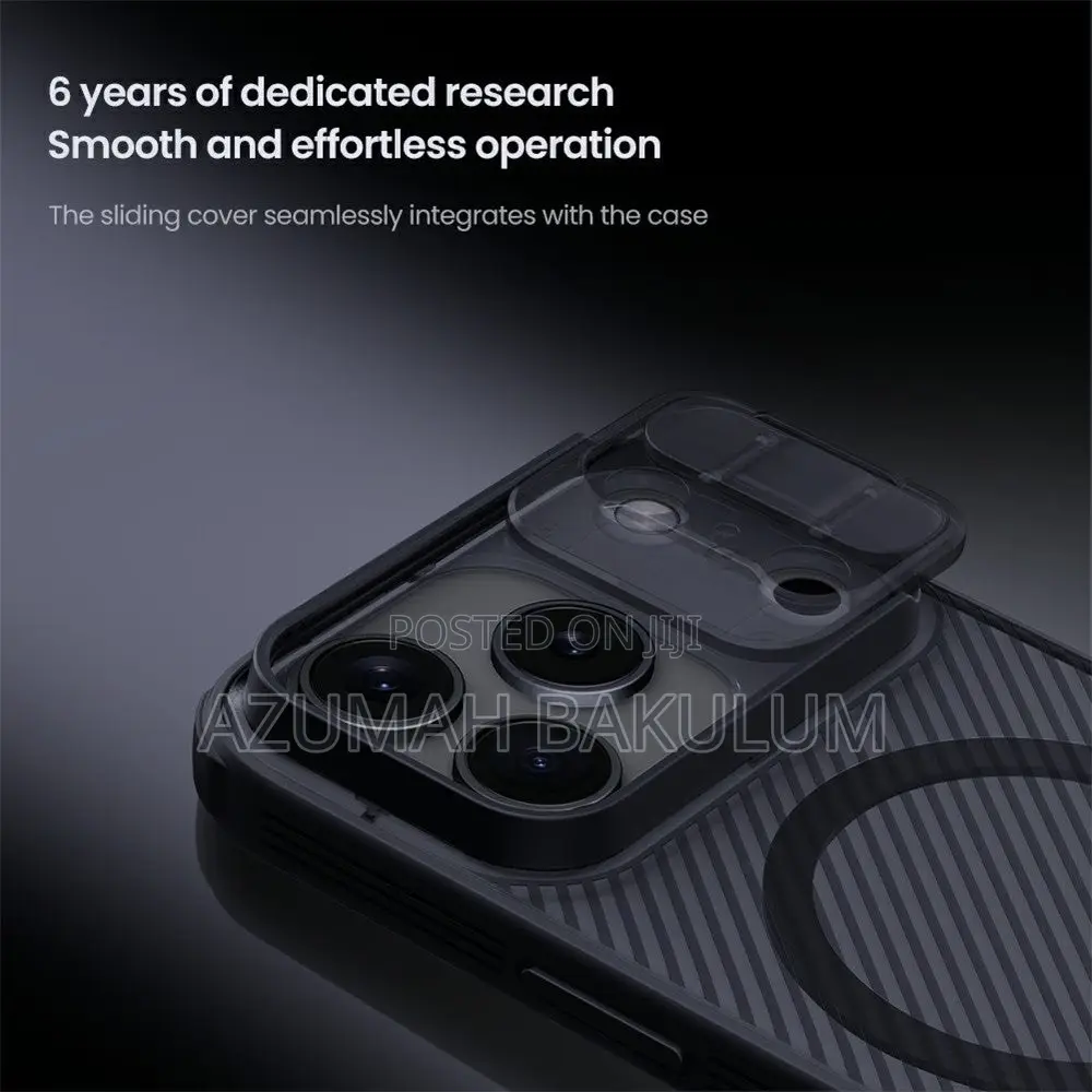 17 Pro Max 17 Pro Transparent Black Camshield Magnetic Case