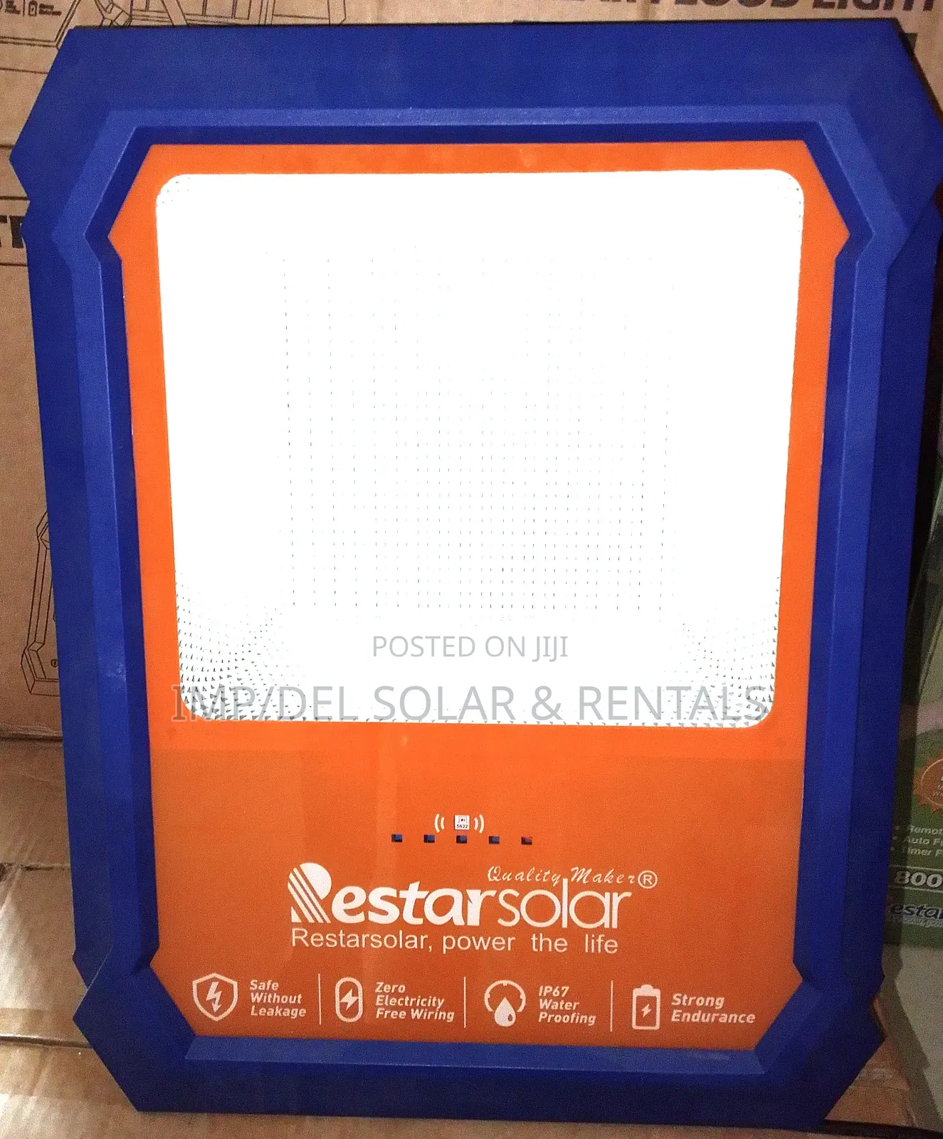 800w Solar Led Floodlight With Panel, Remote Control, Timer Functions