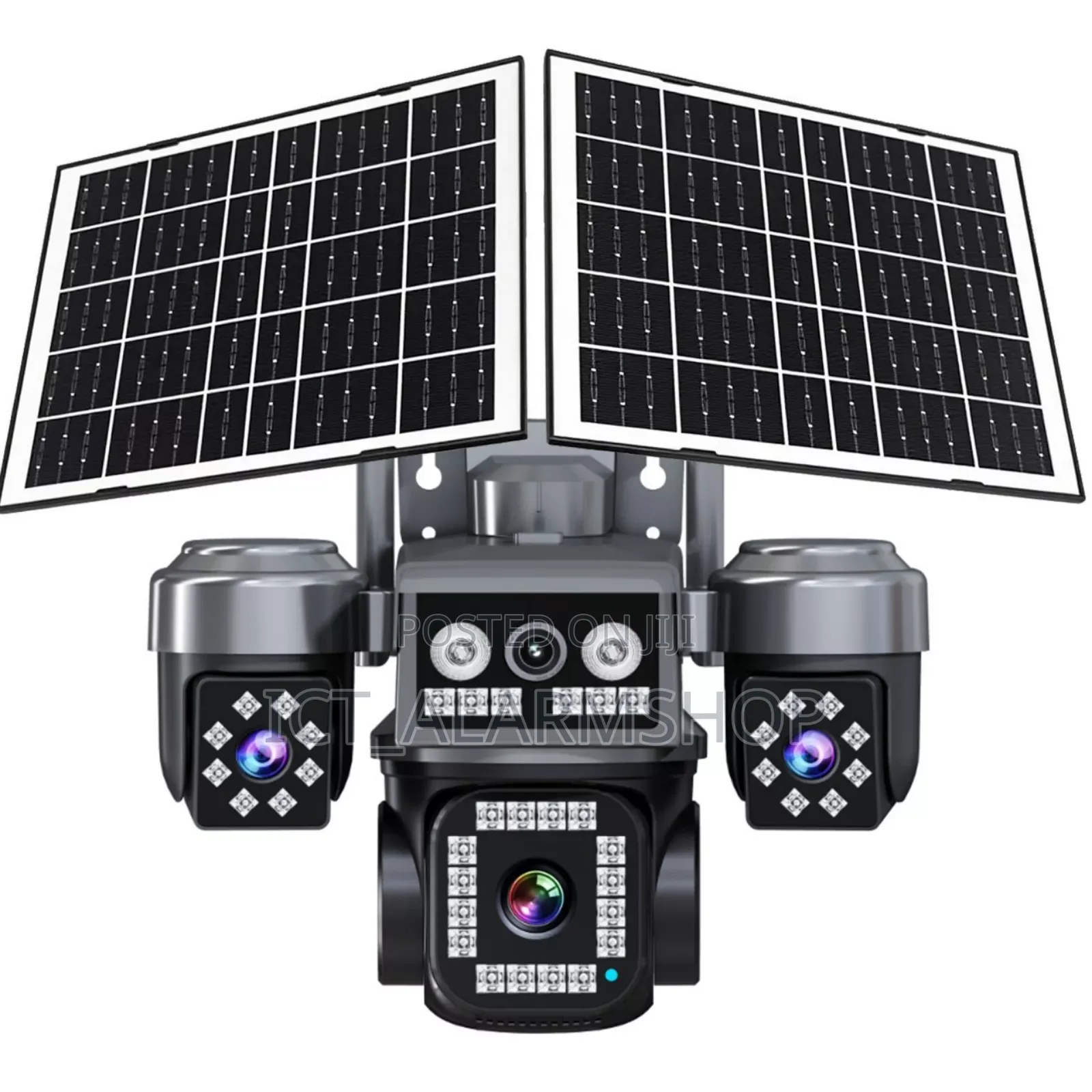 Solar Power Panel 4lens PTZ Monitoring