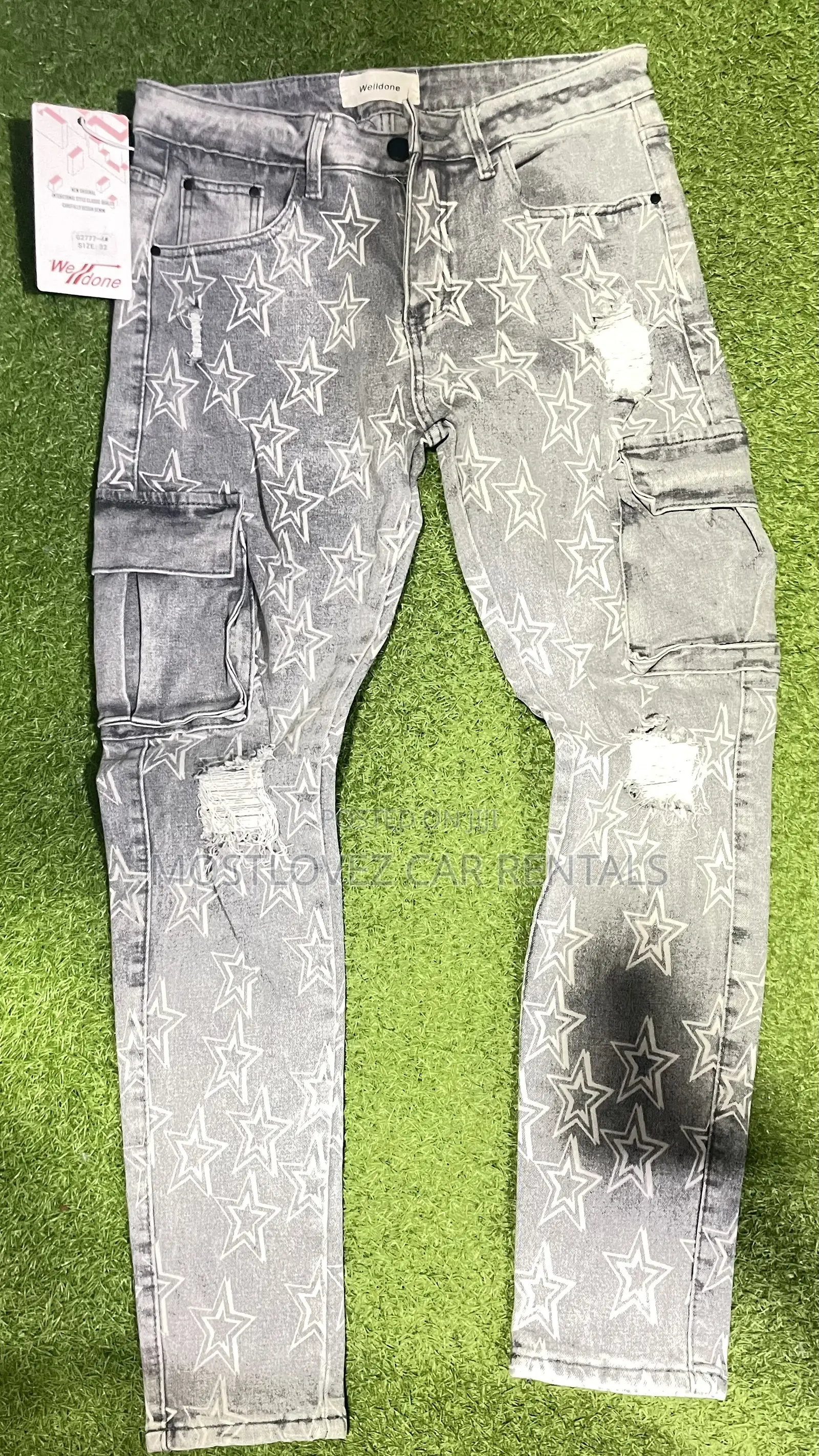 Side Pocket Jean Trousers For Sale -size 32 And 36  In Stock