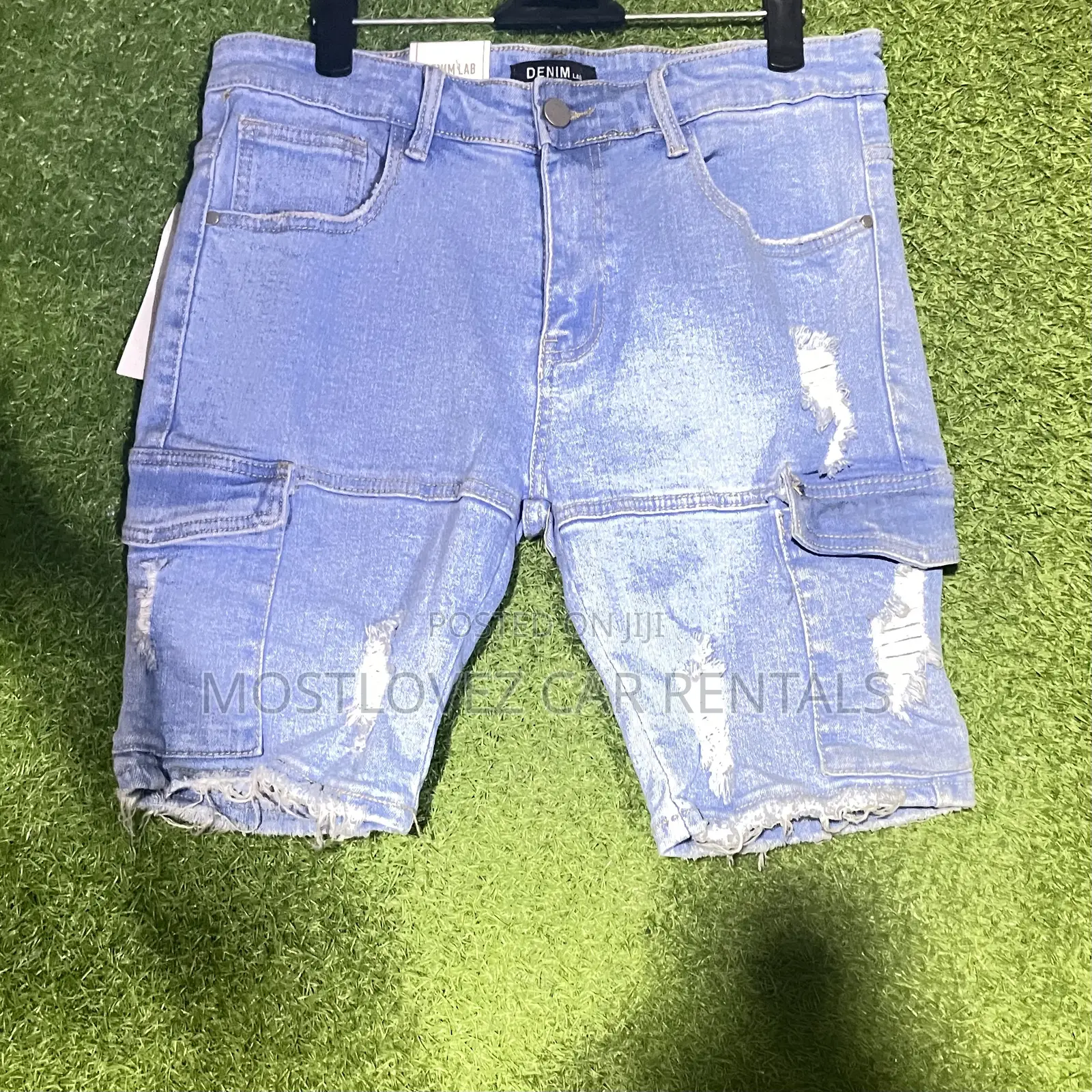 Cargo Side Pocket Short Jeans For Sale- Size 33