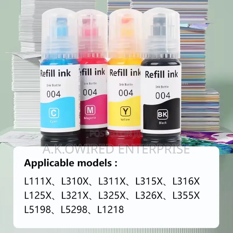 Epson 004 Ink Ecotank L1110, L3100, L3101, L3110, L3150, L3160 L3210