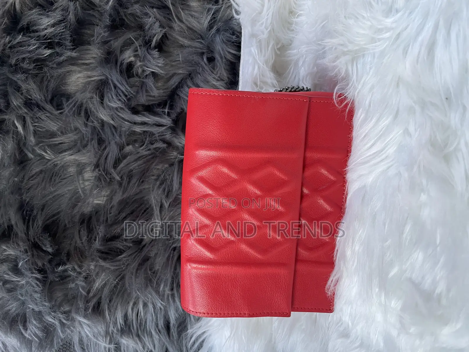 Red Quilted Flap Bag