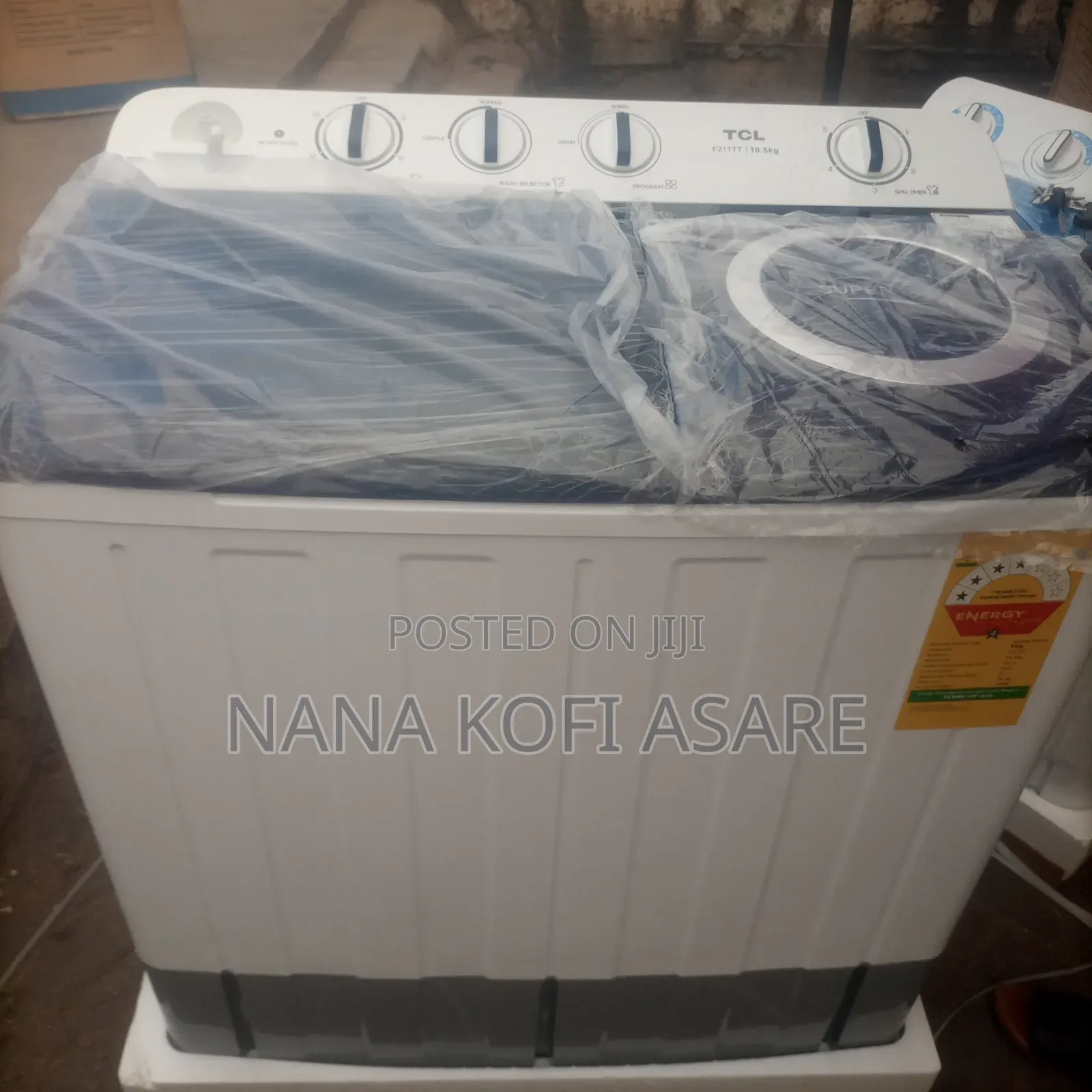 TCL 10.5kg Semi Automatic Washing Machine