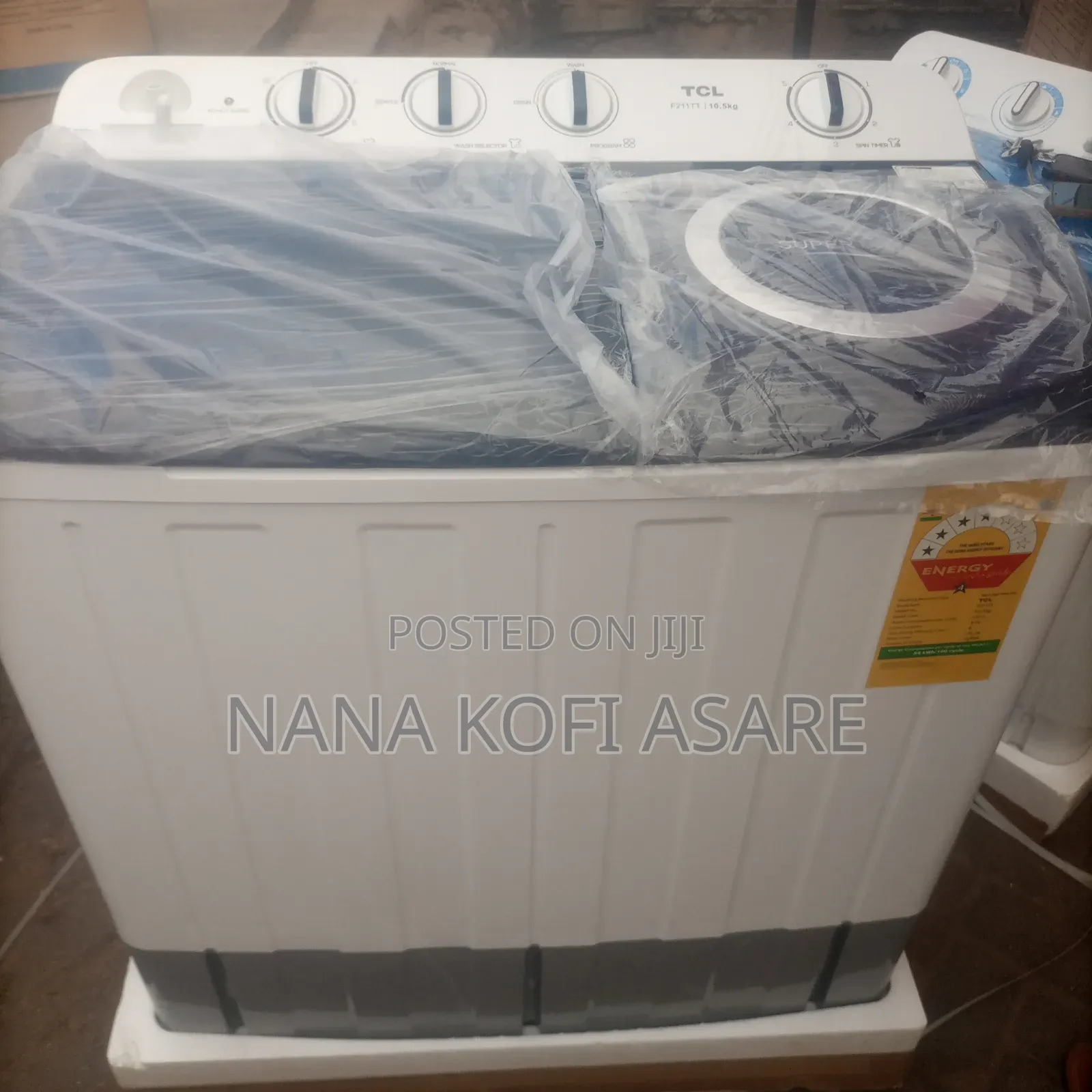 TCL 10.5kg Semi Automatic Washing Machine