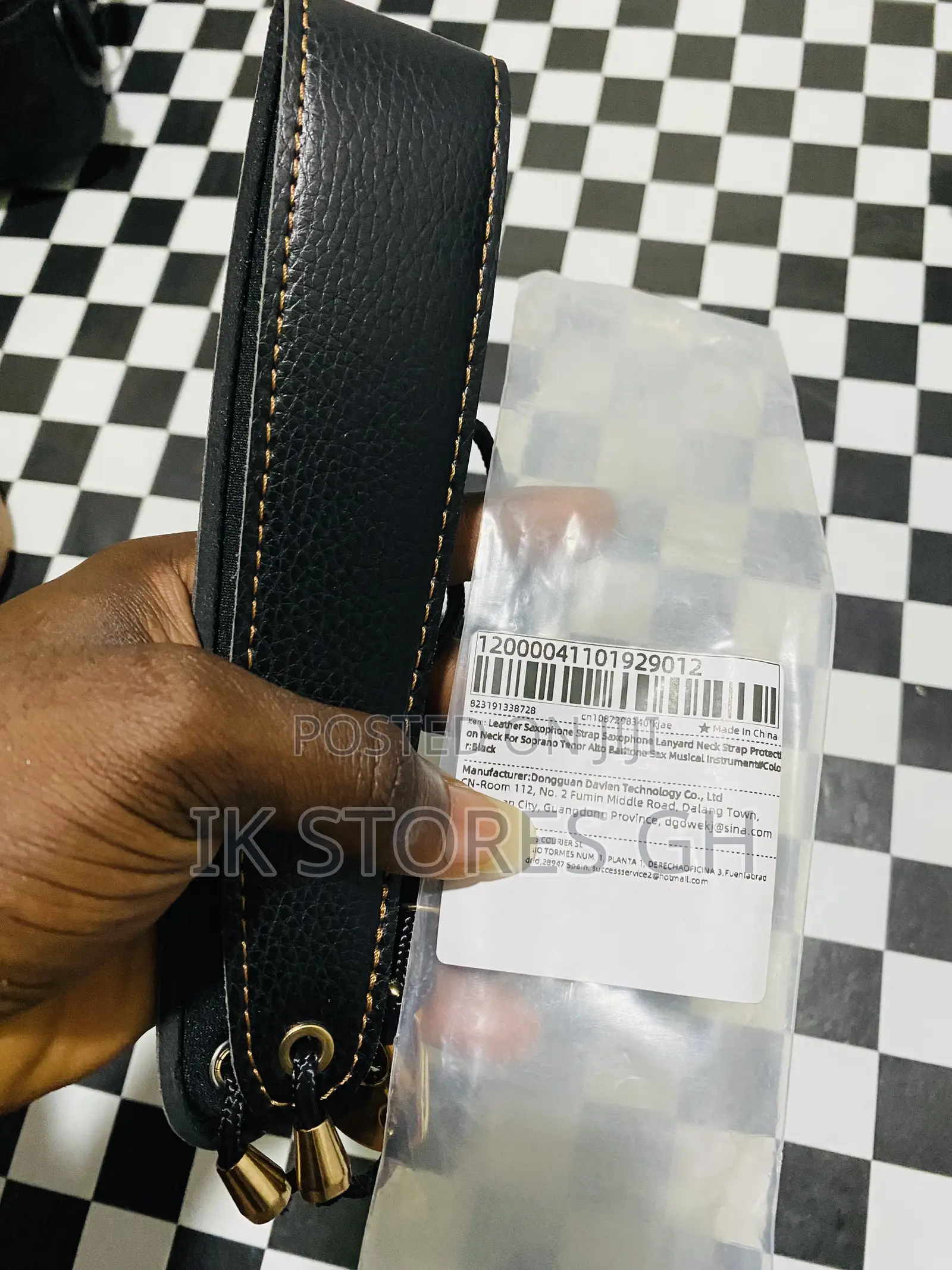 Saxophone Strap_leather_metal Hook