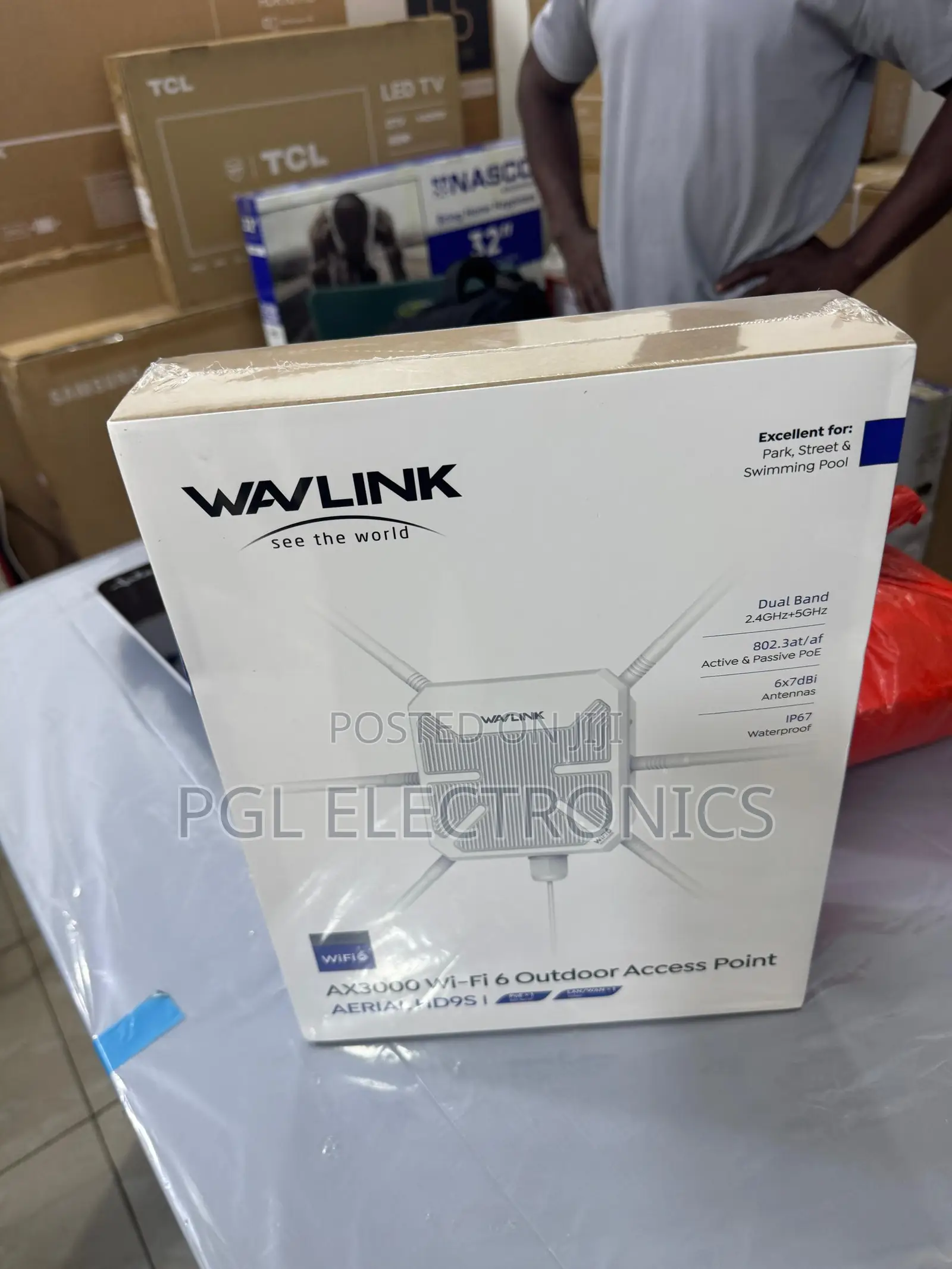 Wavlink 6 Antenna Ax3000 Dual Band Wifi6 Outdoor Access Point