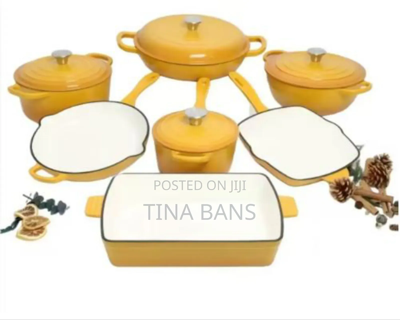 7set Cast Iron Pots