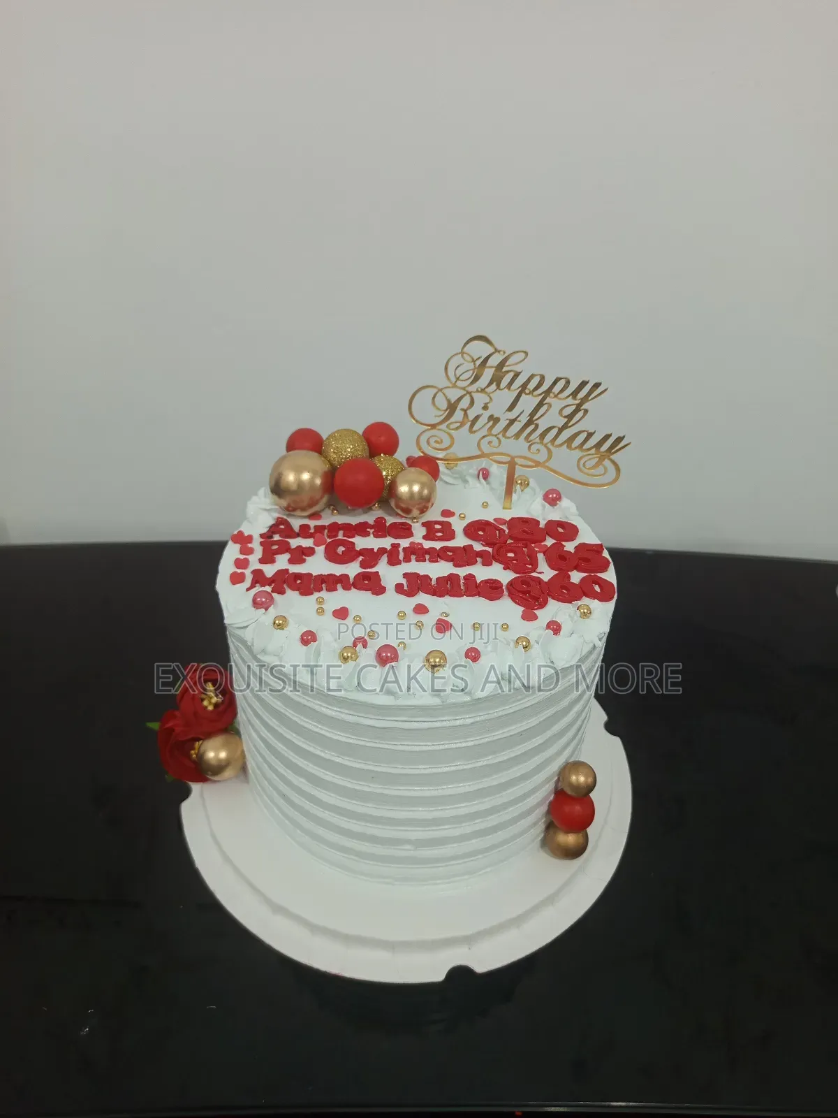 Big Red and White/Anniversary Cake, Order Now