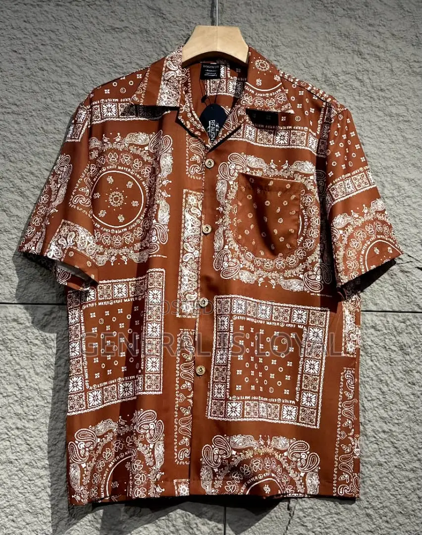Summer Silk Men’S Shirt Top