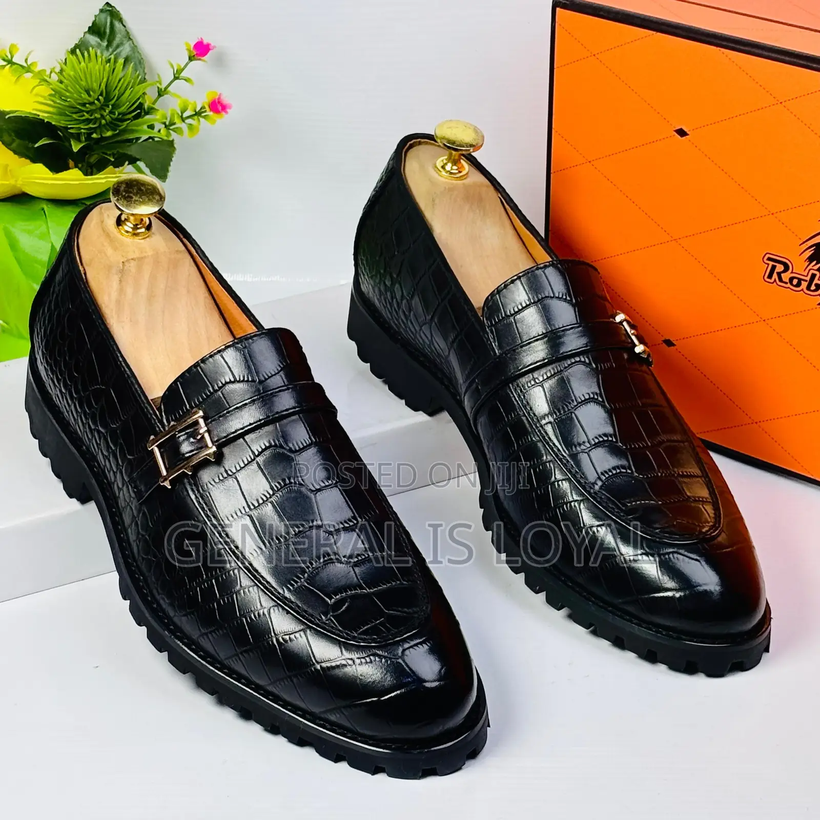 Robby Rosata Black Men Leather Shoe