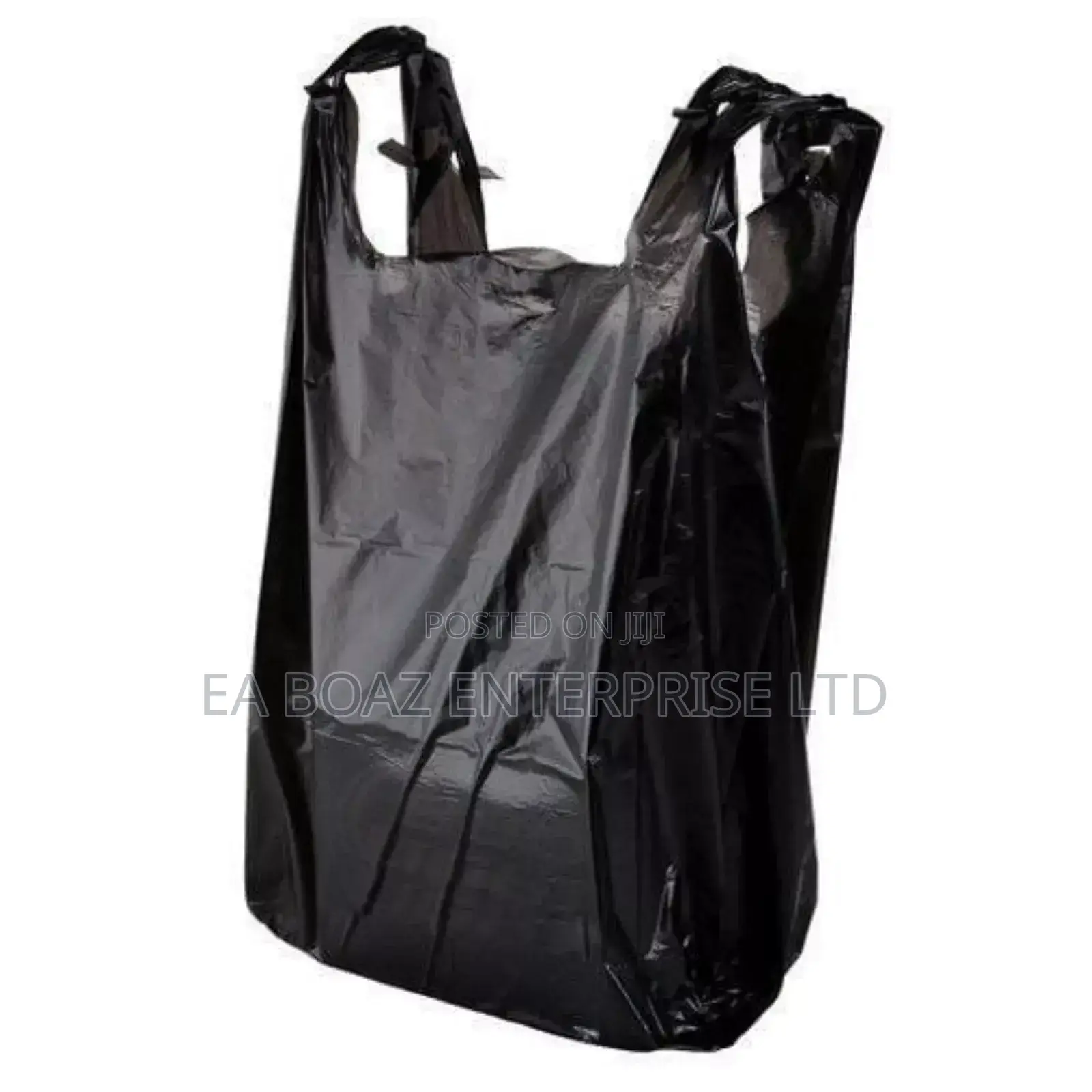 Black Polythene Carrier Bags With Handles, Small 100pieces Bay