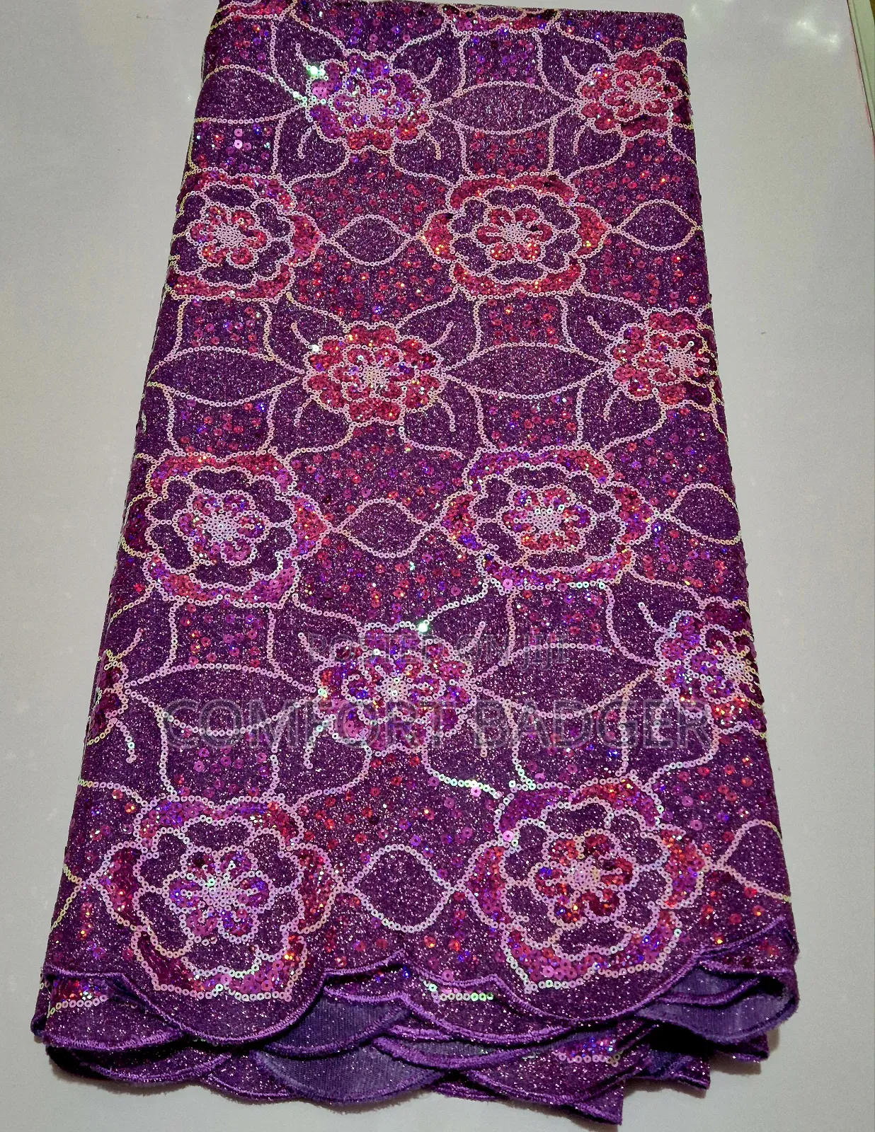 Gorgeous Purple Sequin Lace