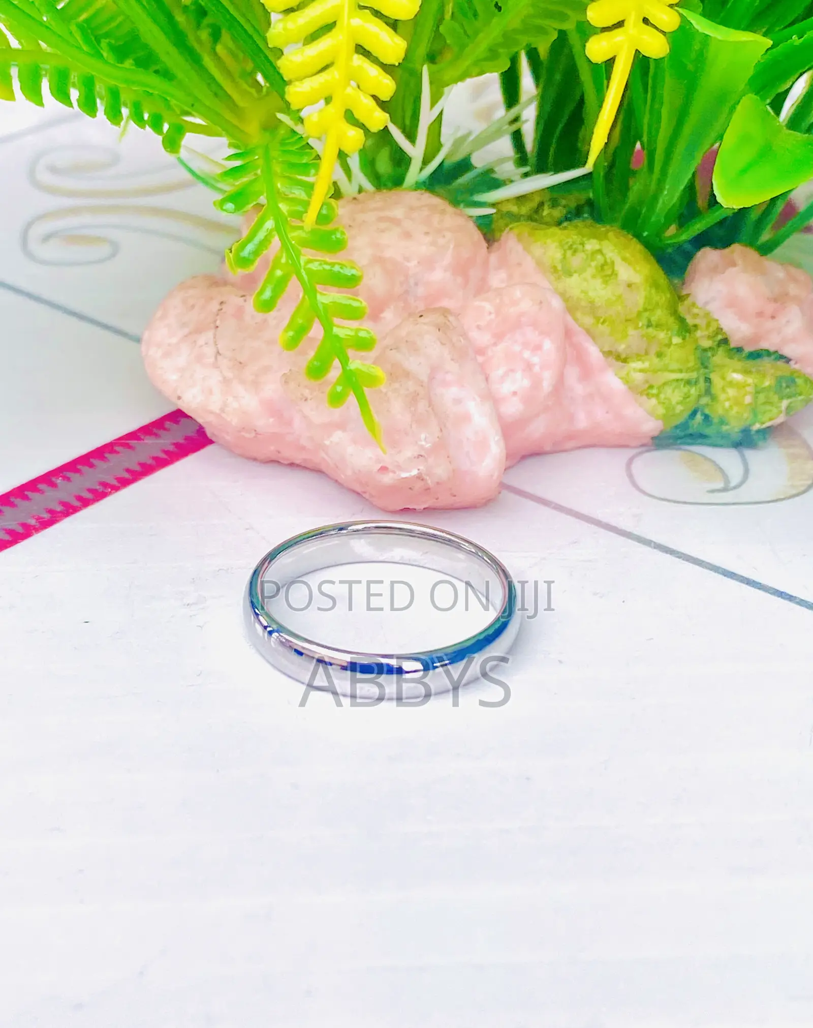 Unisex Non-fading Silver Engagement /Wedding Ring