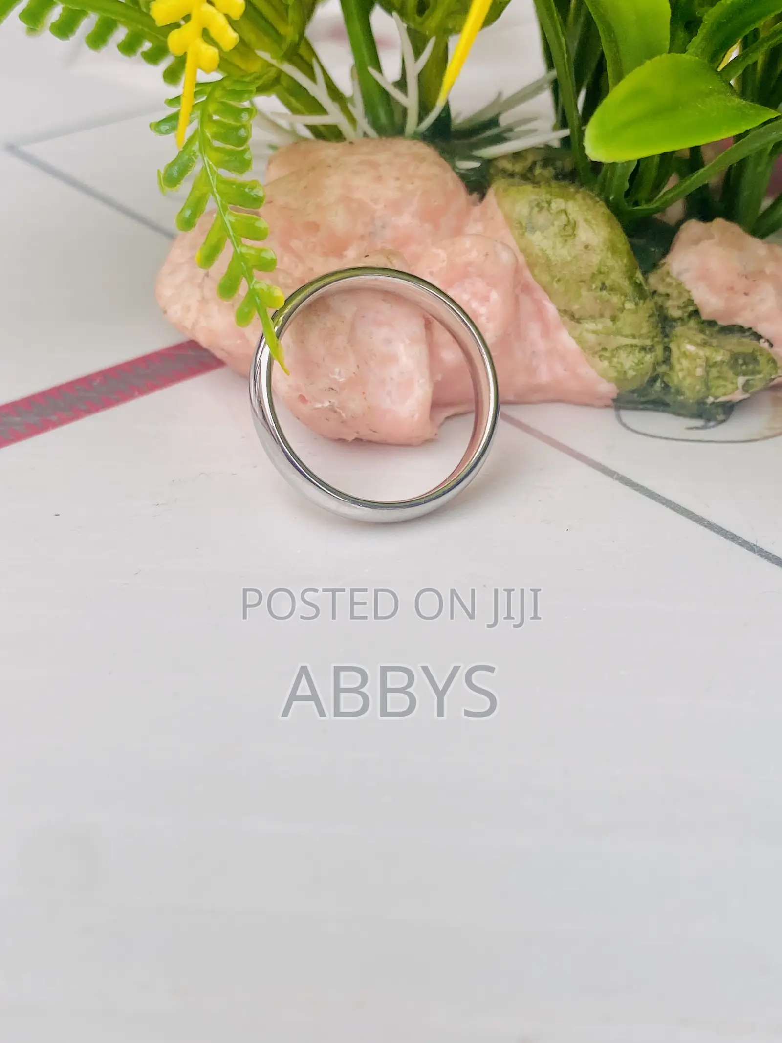 Unisex Non-fading Silver Engagement /Wedding Ring