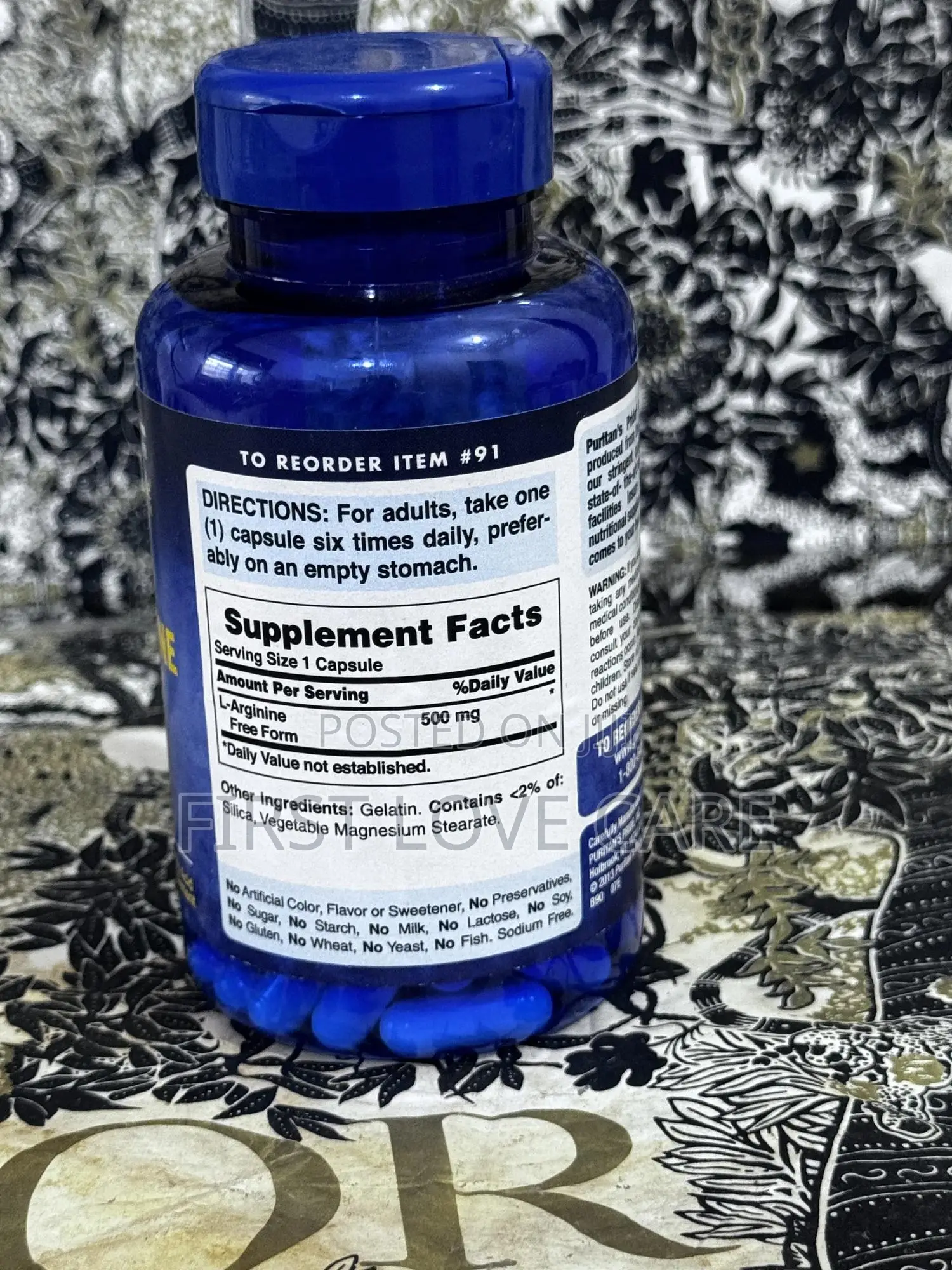 Puritan's Pride L Arginine 500mg