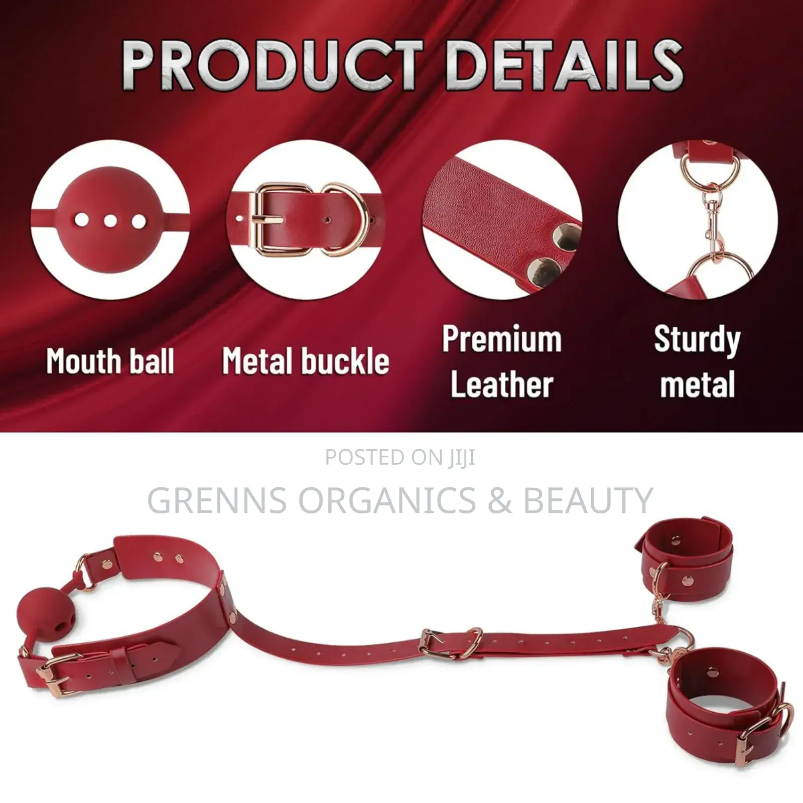 BDSM Restraint Set With Ball Gag and Harness