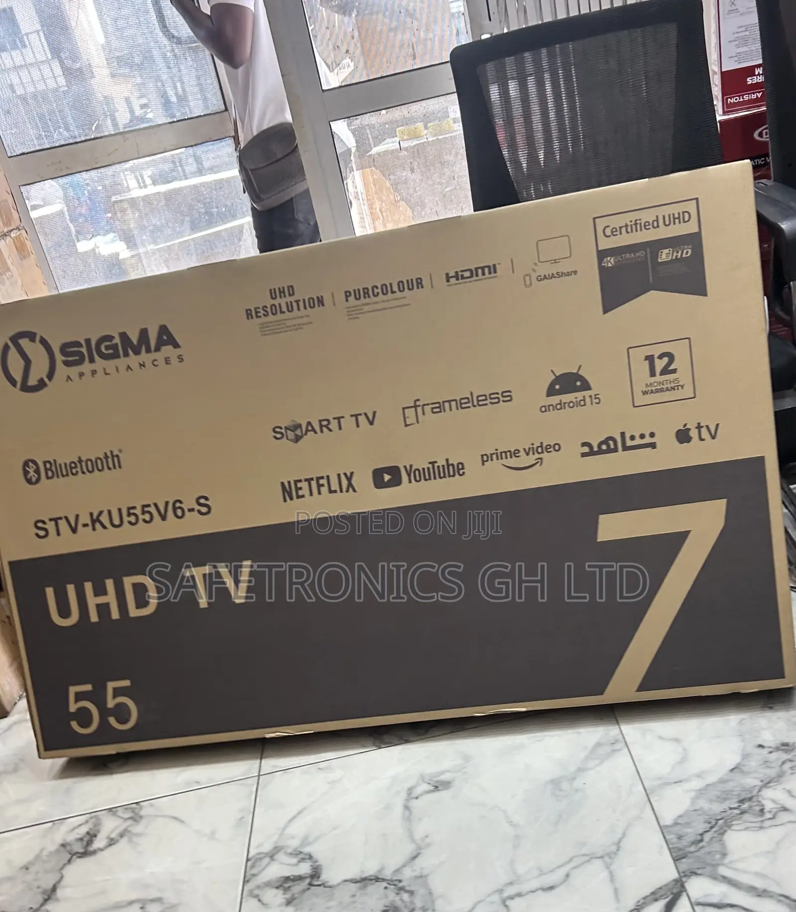 Kindly Buy 55 Inch Smart Uhd Led Frameless Android Sigma Tv