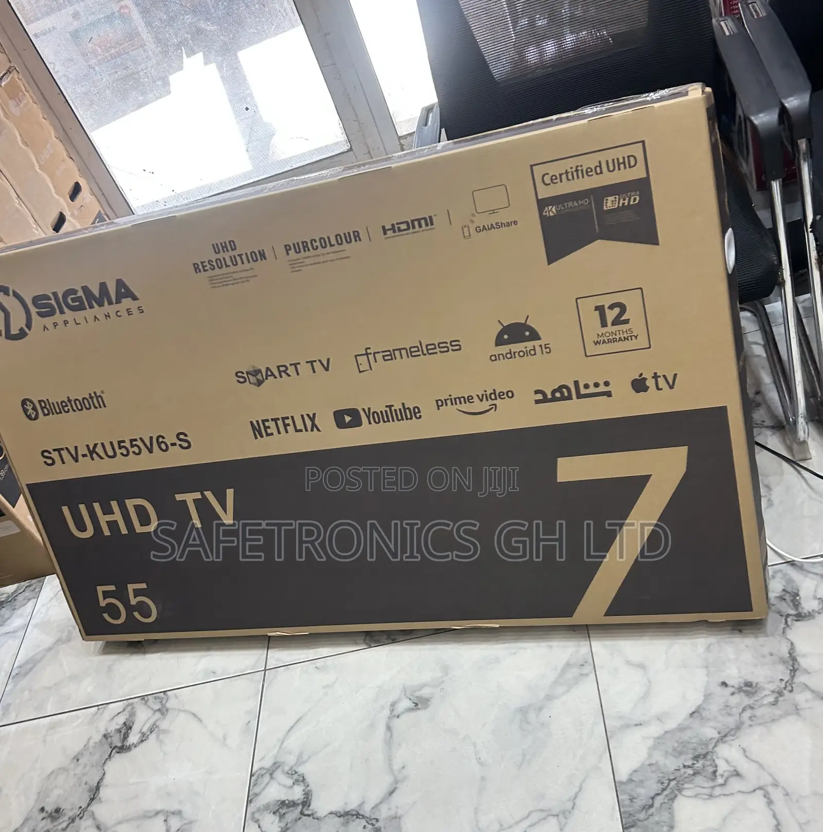 Ultra-Sleek Sigma 55 Inch Led Digital Satellite Smart Tv