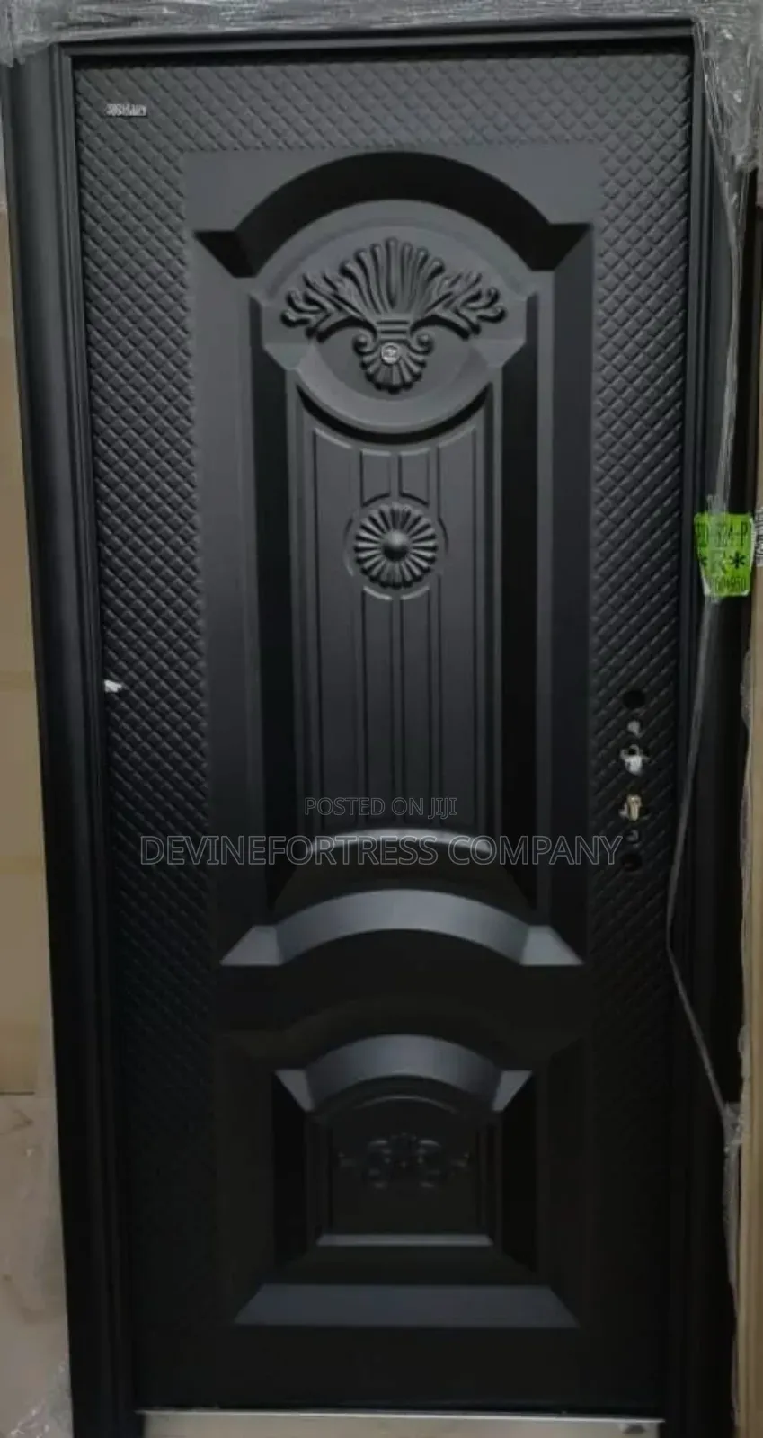 Quality Strong and Rough Black Door ,Original Sed at at Devinefortress