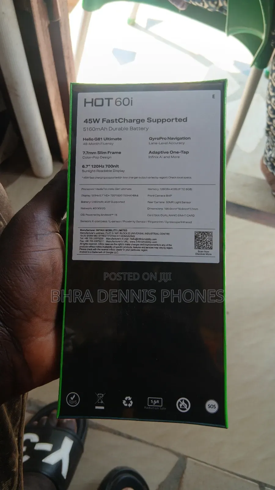 New Infinix Hot 60i 128 GB Silver