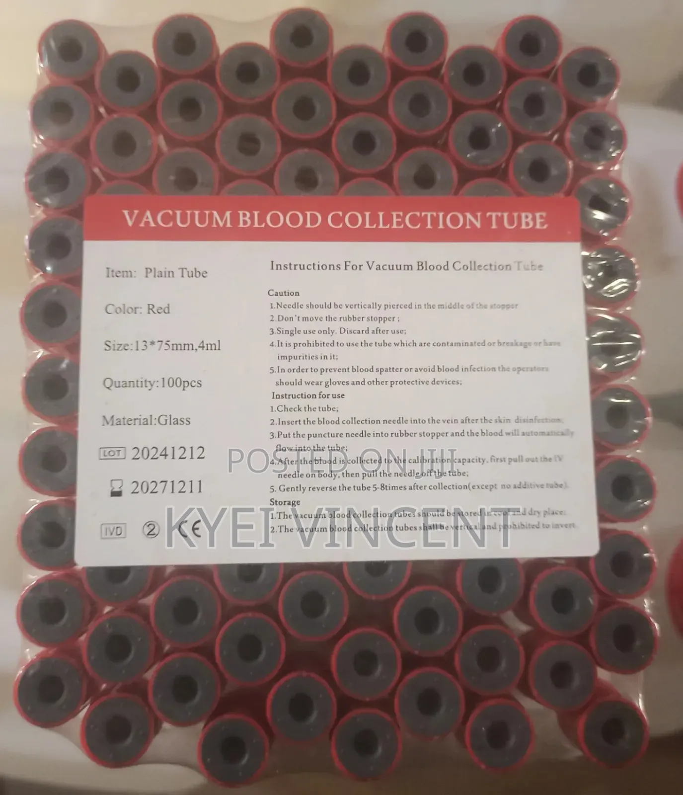 Vacuum Blood Collection Tube