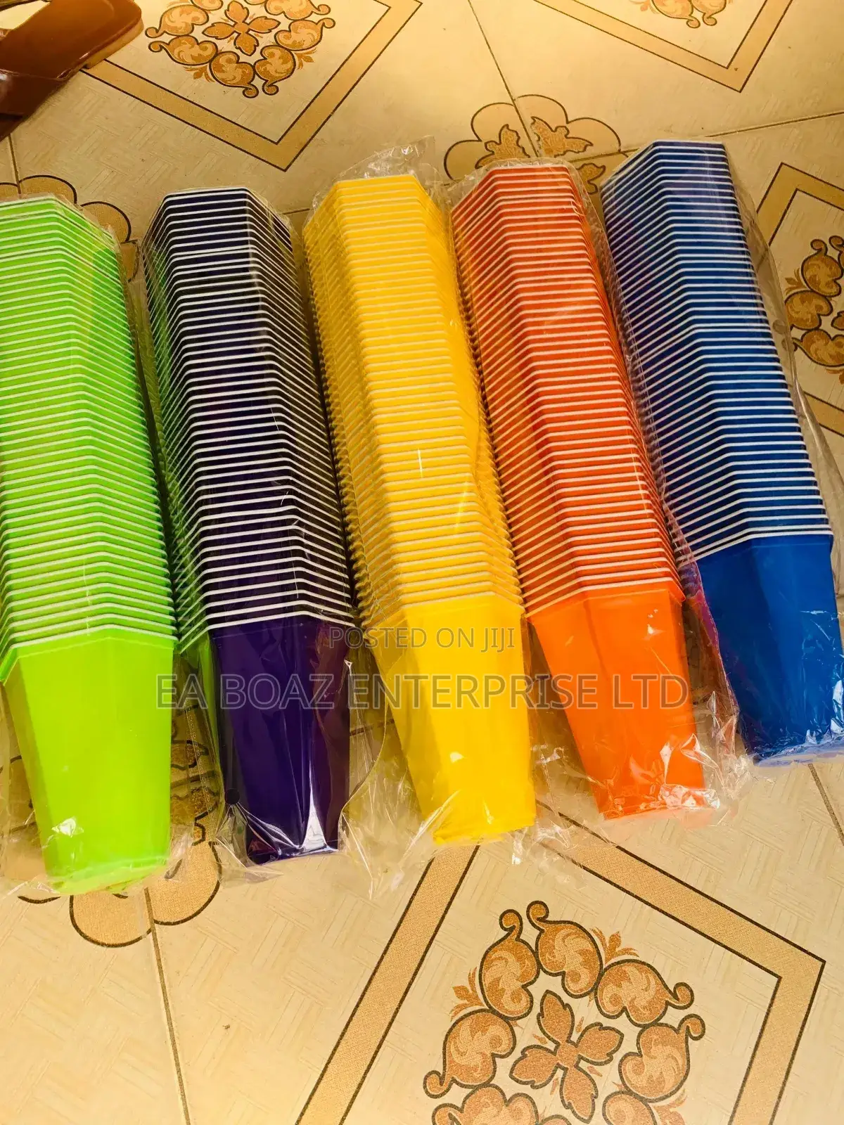Disposable Party Plastic Cups Assorted Colors Drinking Cups 50pcs