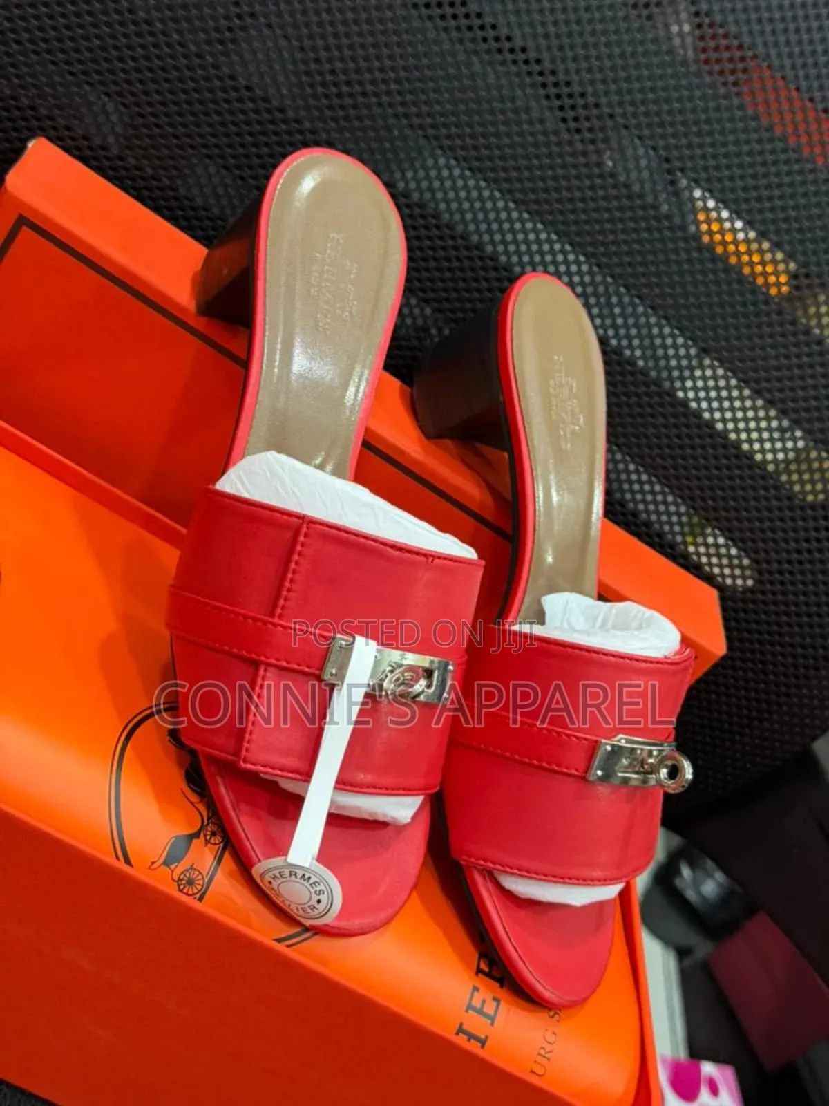 Original Hermes Block Slippers Heel For Women