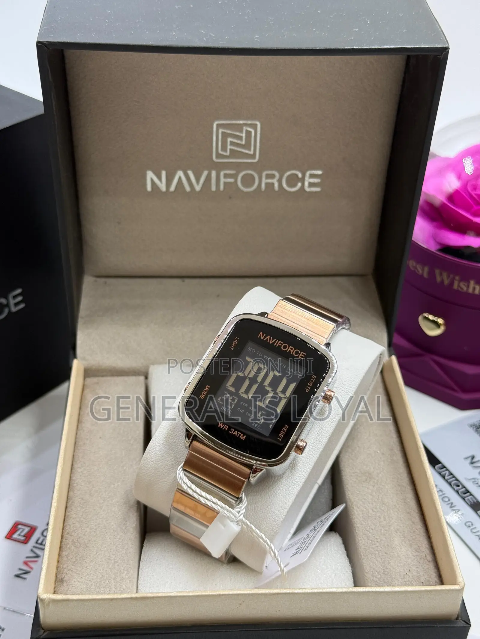 Naviforce Digital Metal Strap Watch