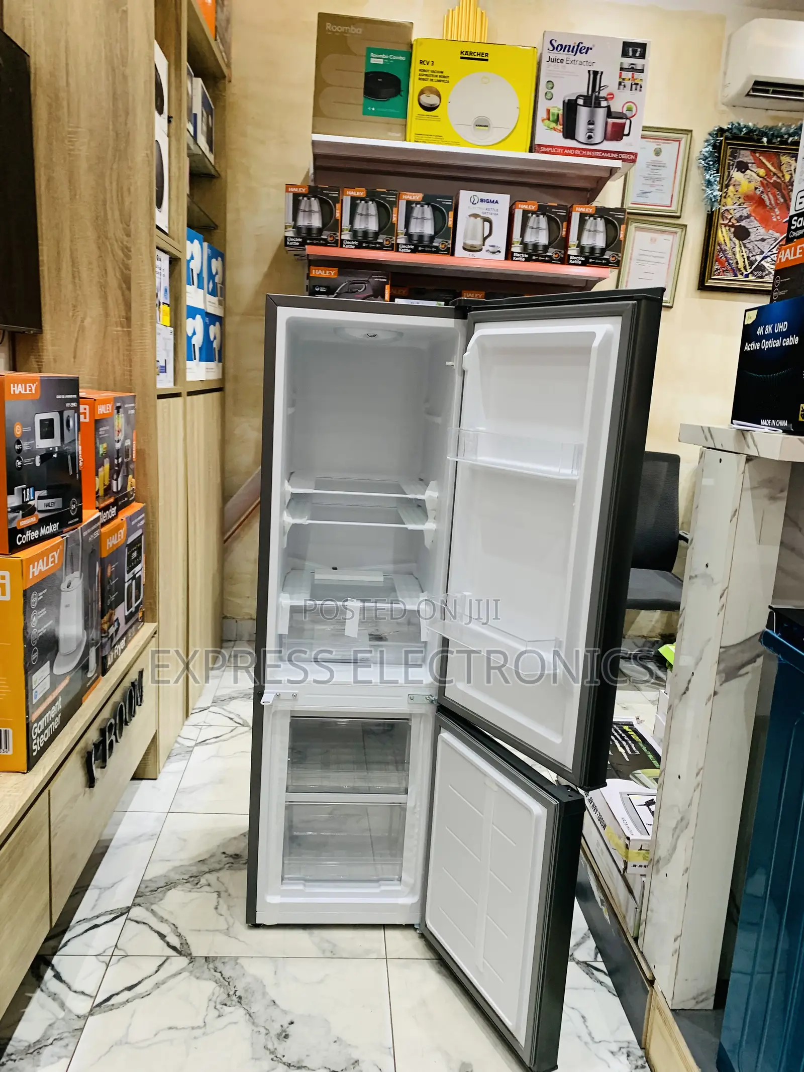 Zealous Sleek Grey Double Door Fridge Zara 240bf 161l