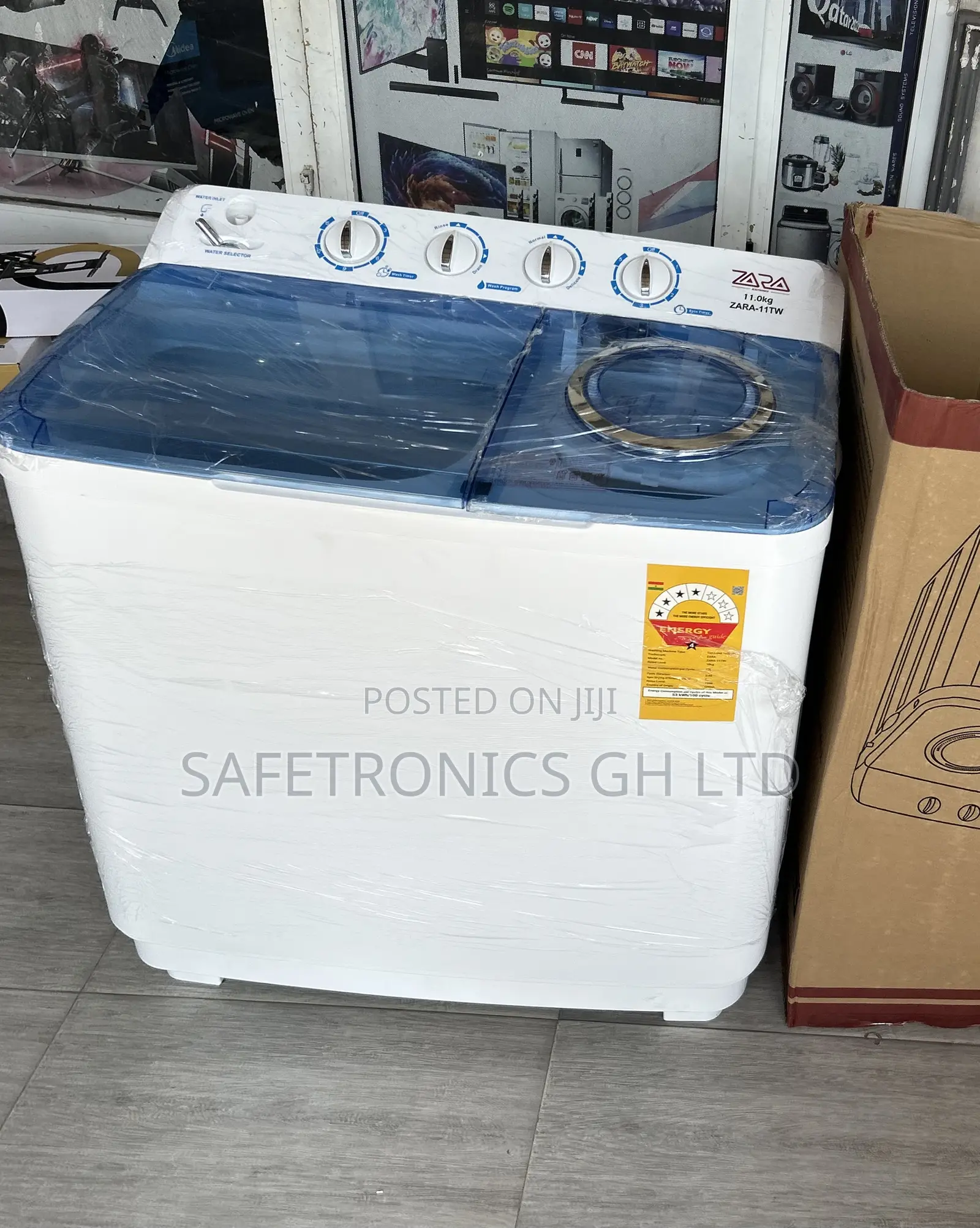 Newly Approved Automatic Zara 11.0kg White/Blue Washingmachine