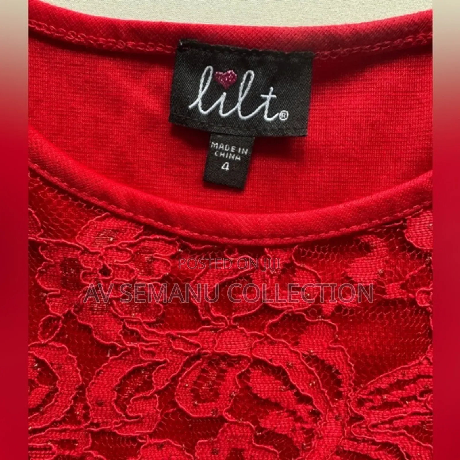 Lilt Red Lace Formal Tutu-Style Dress