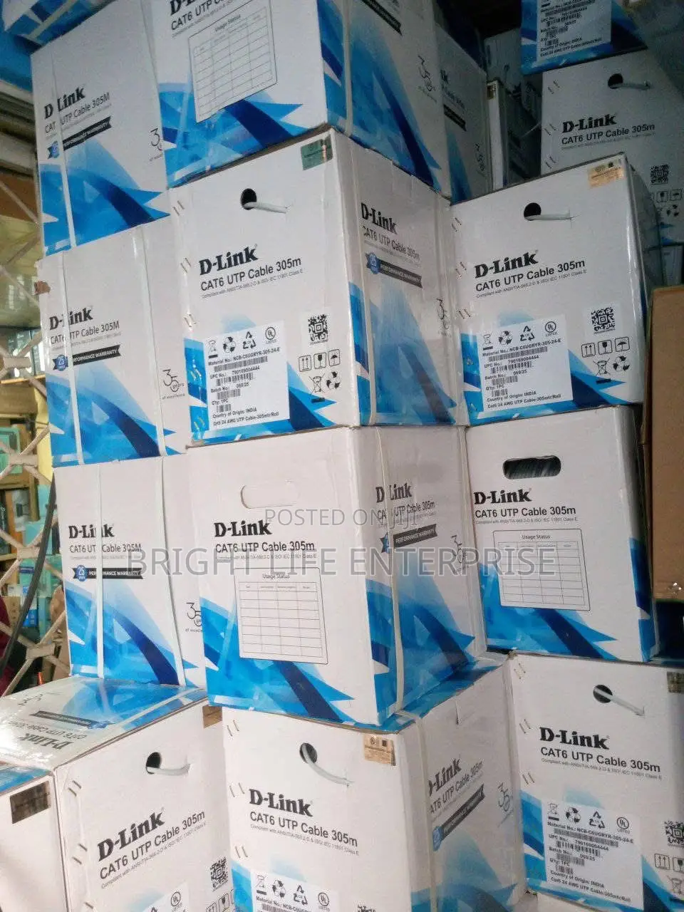 D-Link FTP Indoor Cat 6 Cable 305