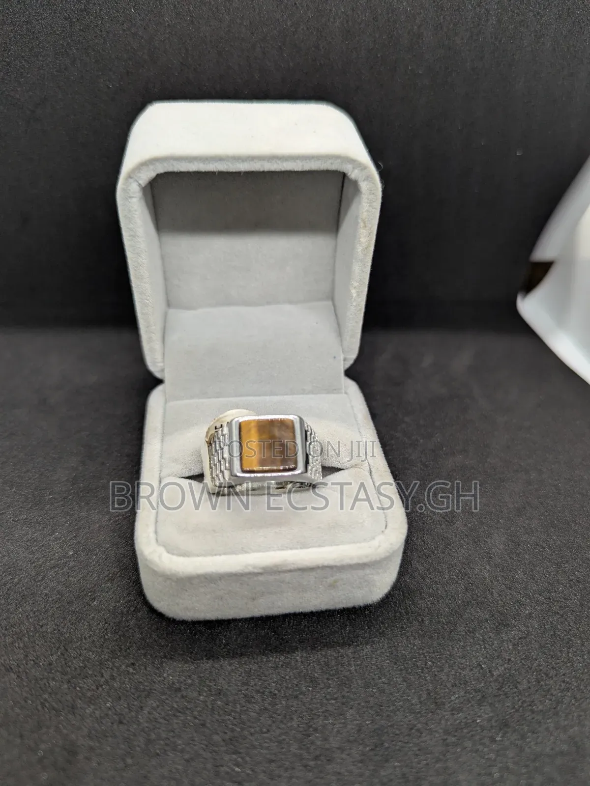 Square Tiger Eye Ring