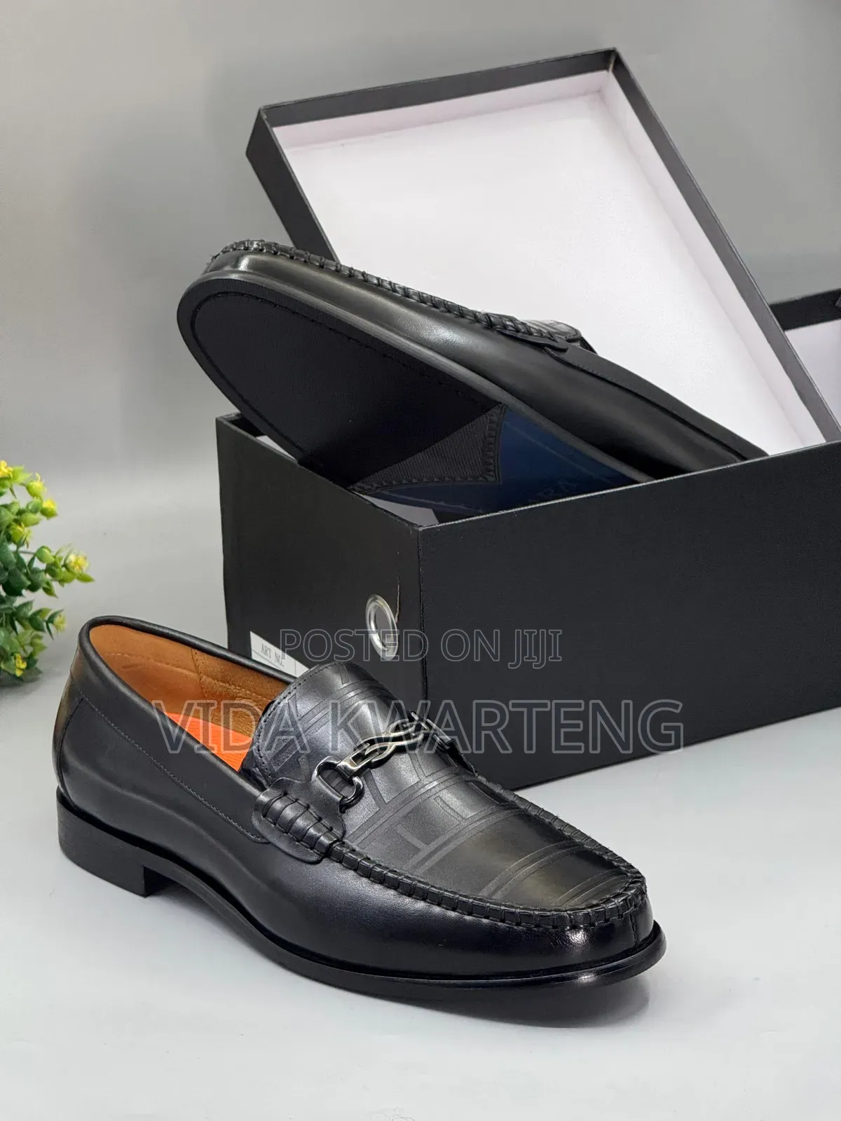 Classic Black Leather Boss Shoes