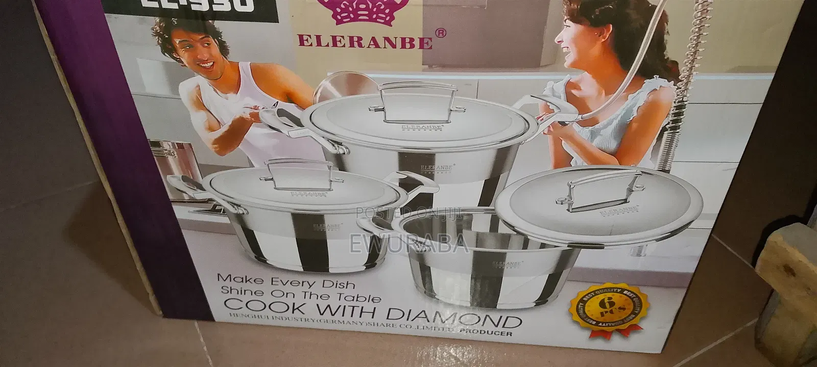 3sets Larger Stainless Steel Cookware
