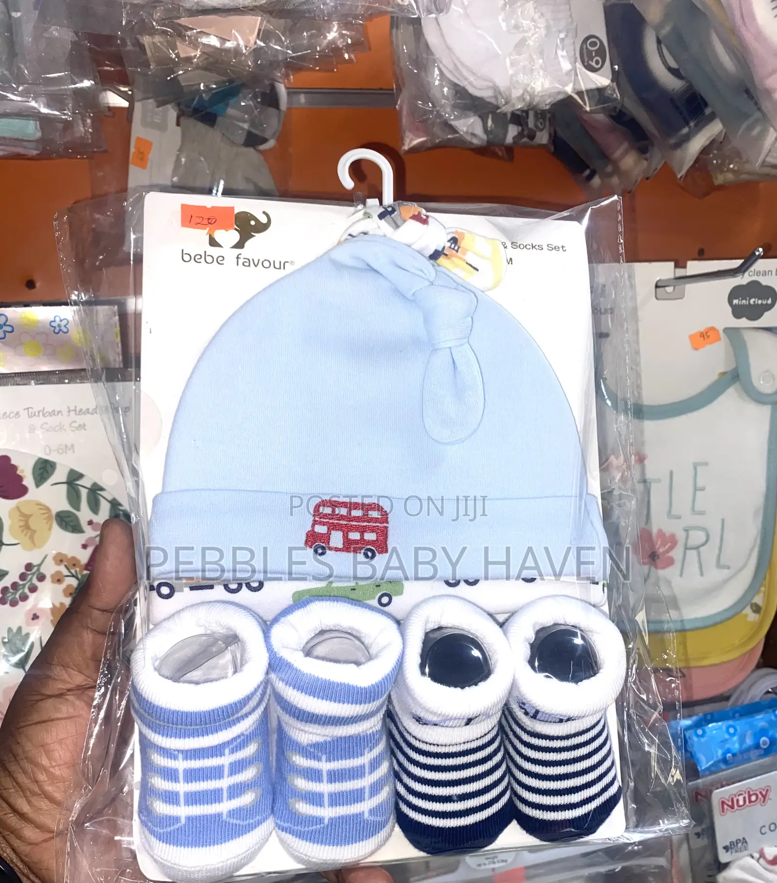 Hudson Baby Hats and Shoe Socks Set
