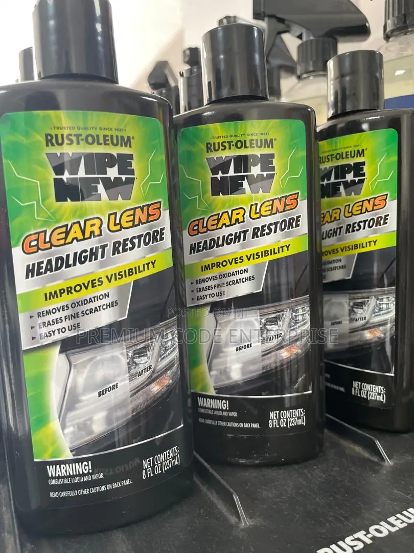 Rust-Oleum Wipe New Headlight Restore Clear Lens Polish – 8oz