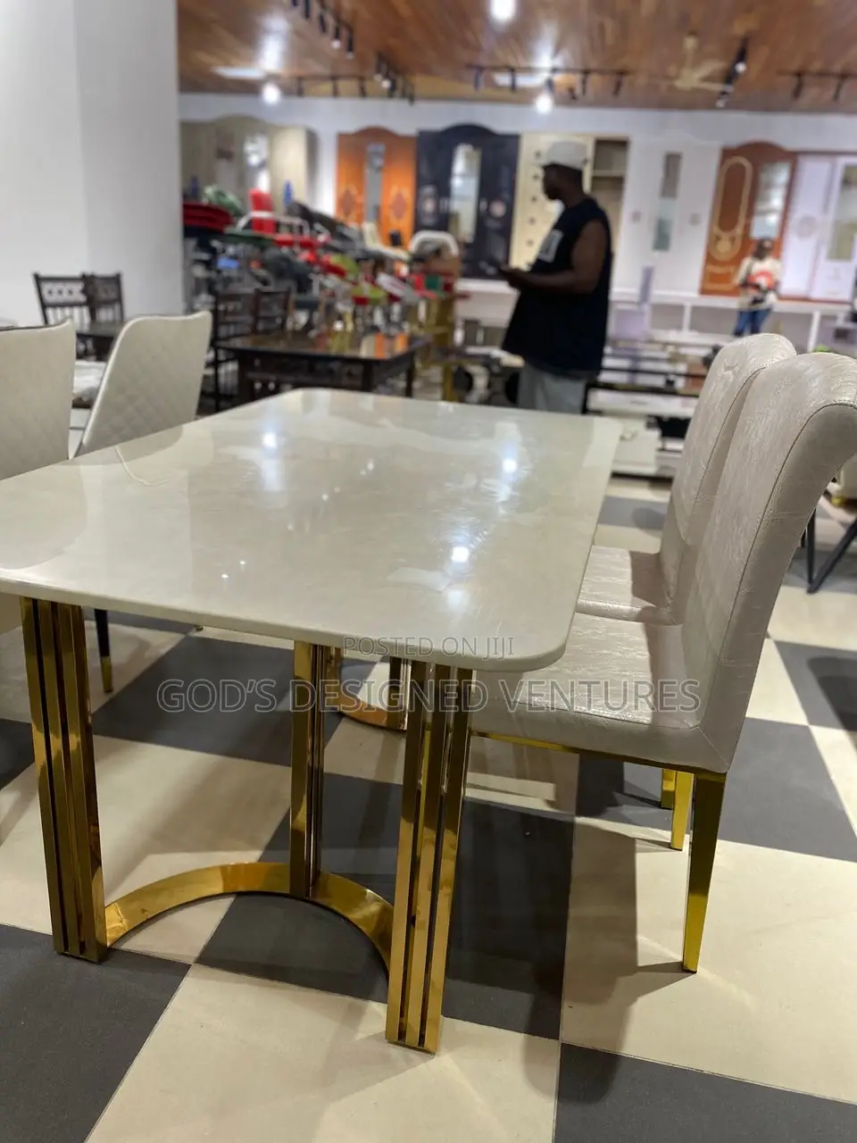 Modern and Classic 6 Seater Marble Dinning Set