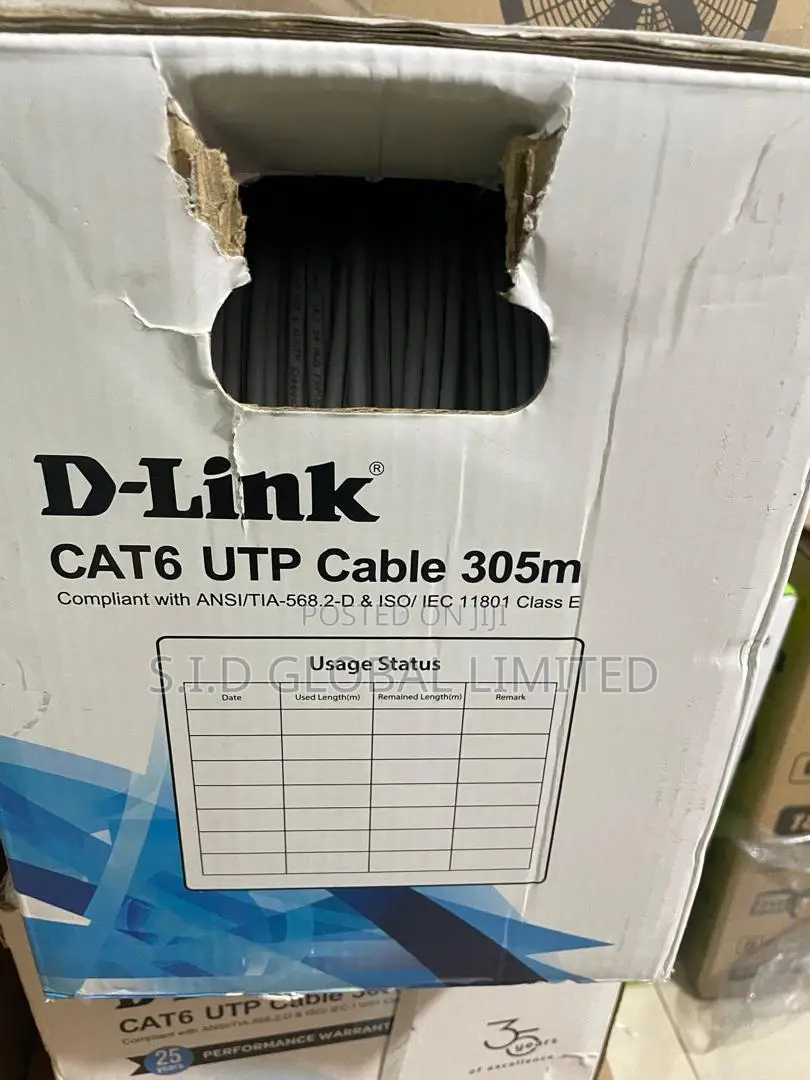 D-link Cat6 1000ft Brand Newcable