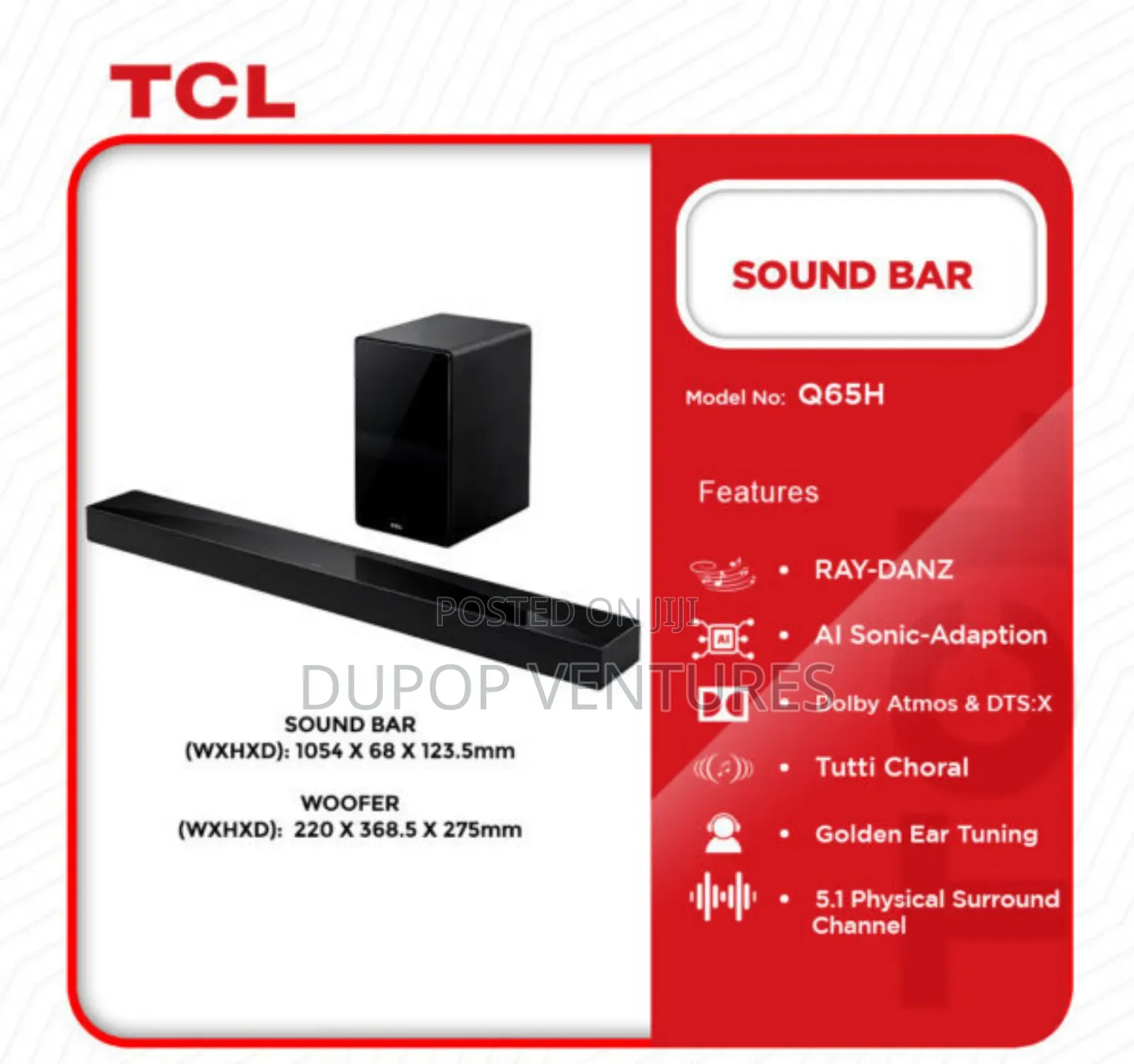 TCL Sound Bar 580 Watts