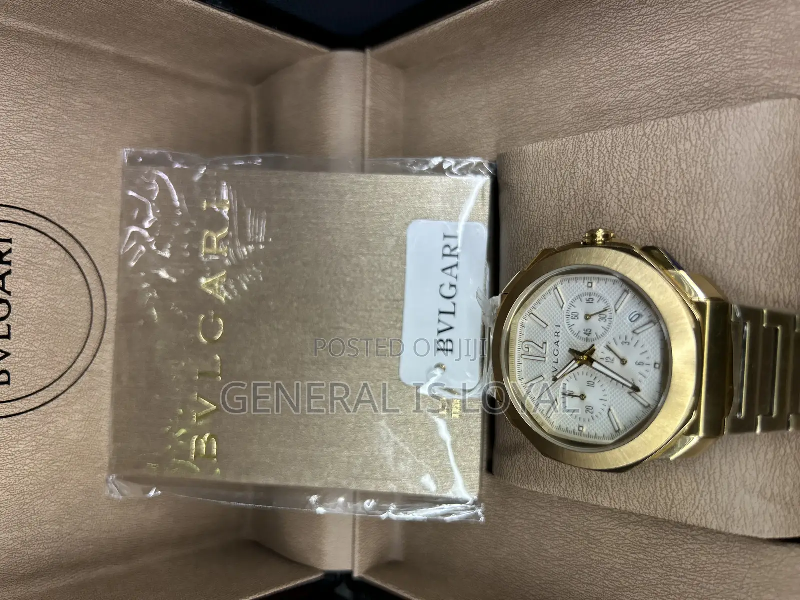 Blvgari Octo Chronograph Gold Watch.