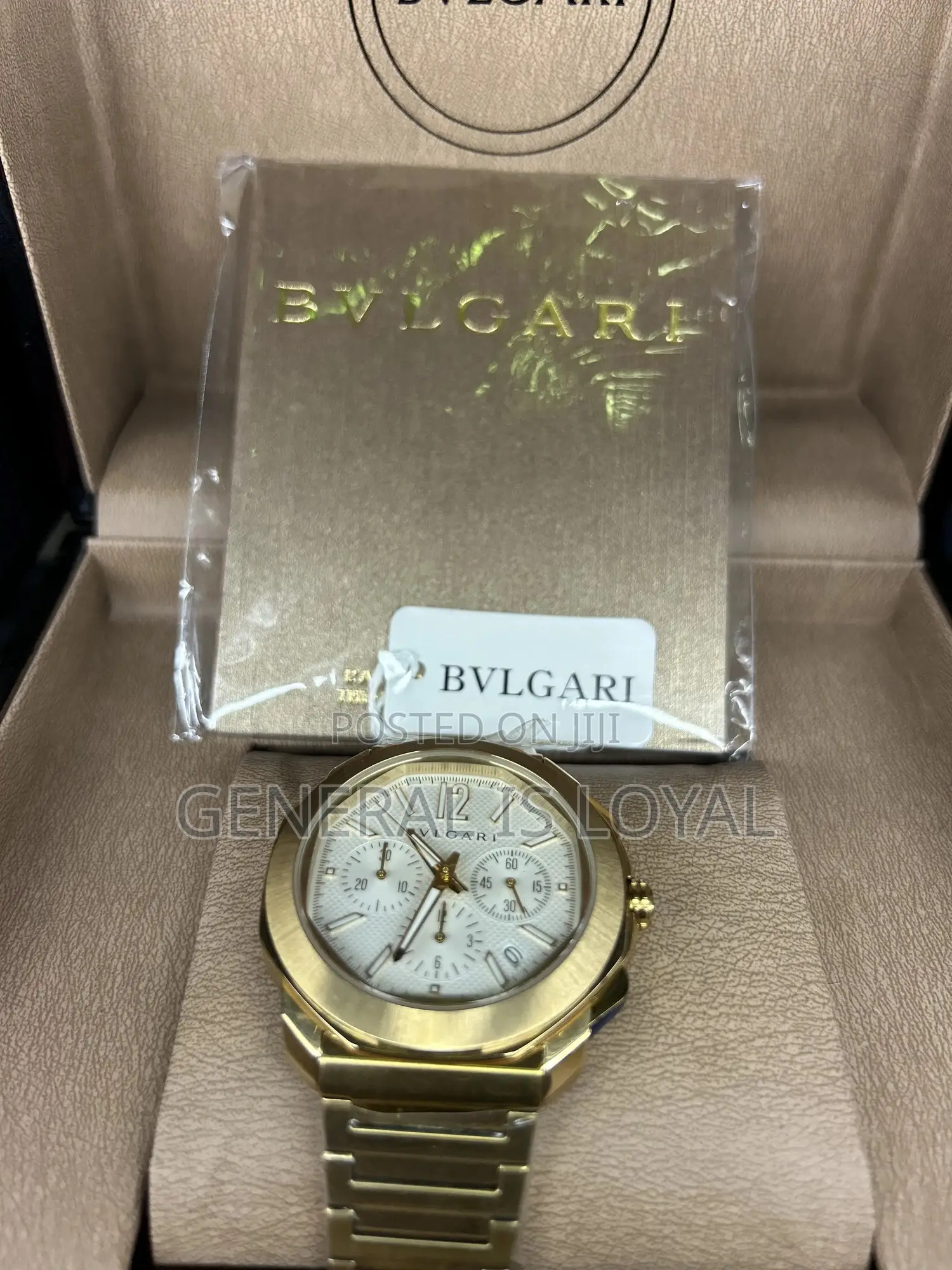 Blvgari Octo Chronograph Gold Watch.