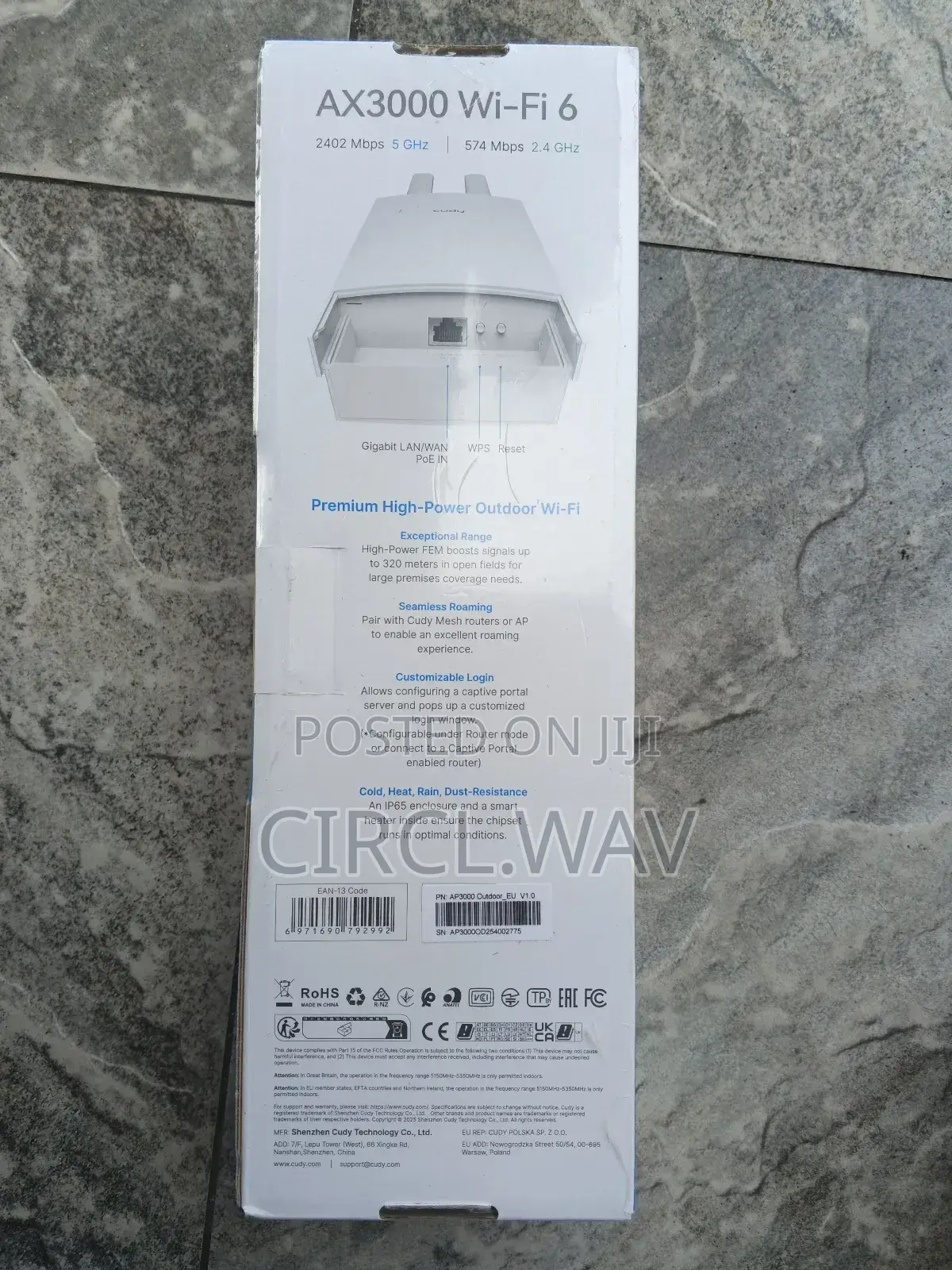 Cudy Ax3000 Outdoor Ap | 320m Long Range